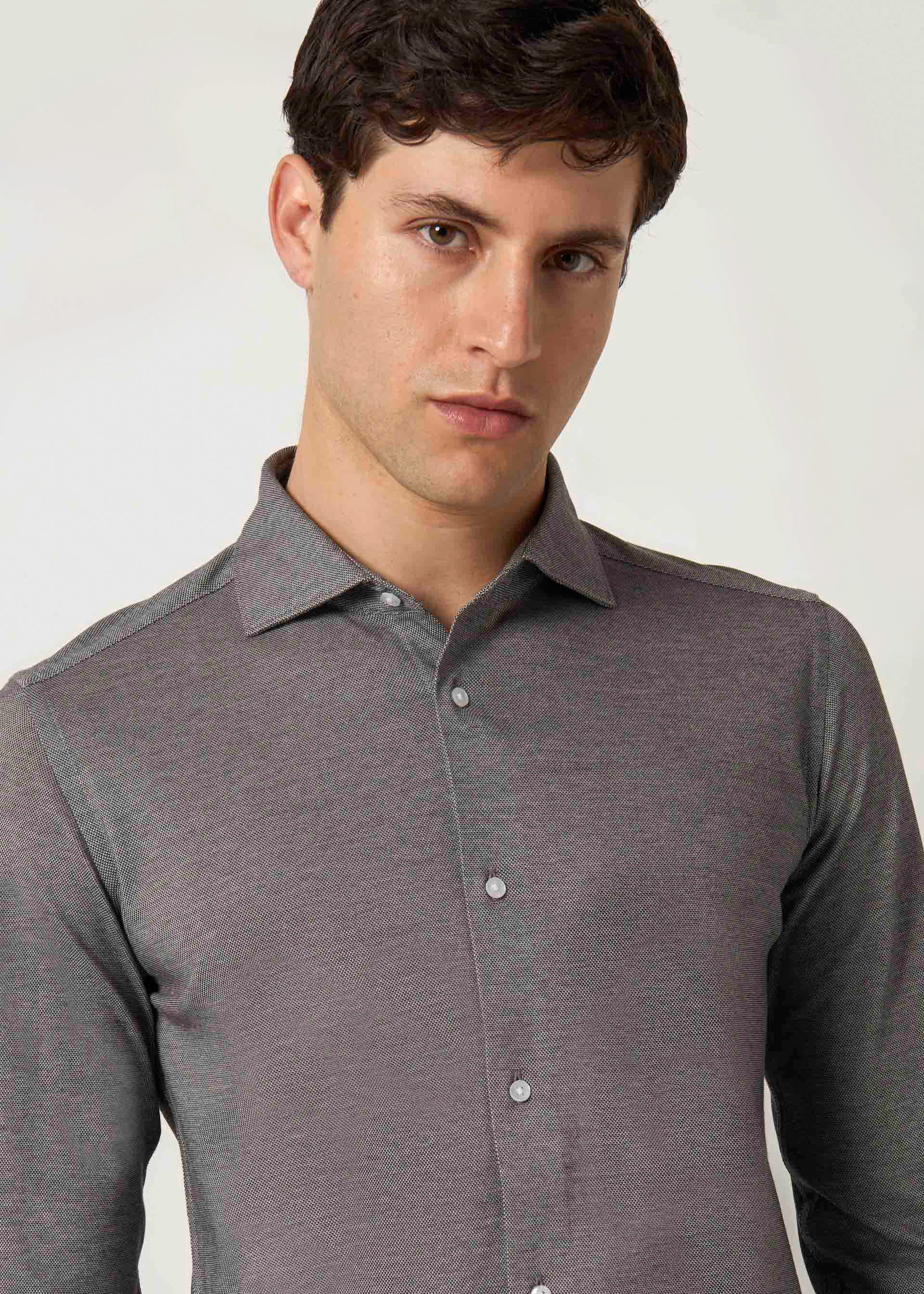Camicia slim micro fantasia - Image 4