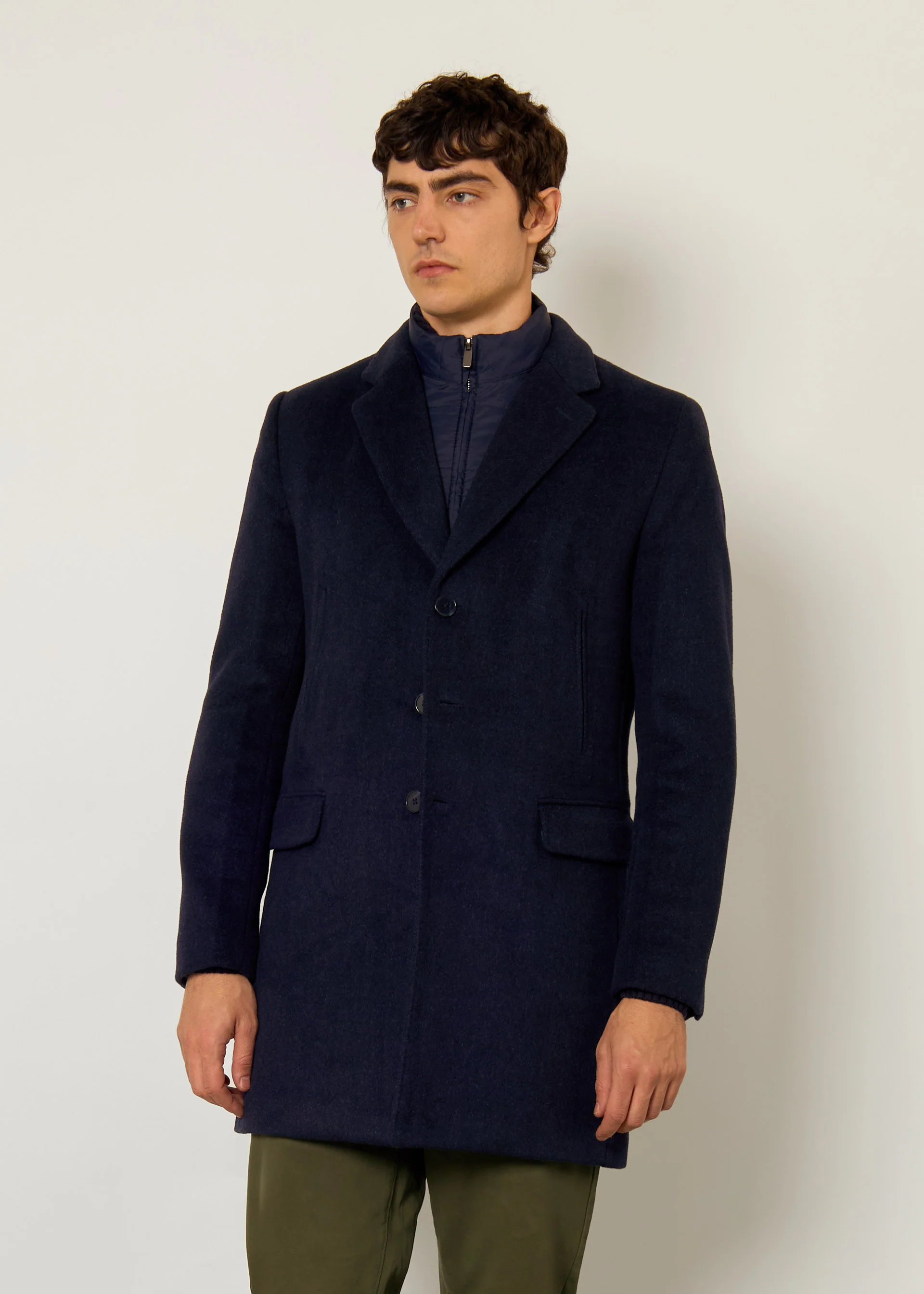 Cappotto microfantasia in misto lana - Image 7