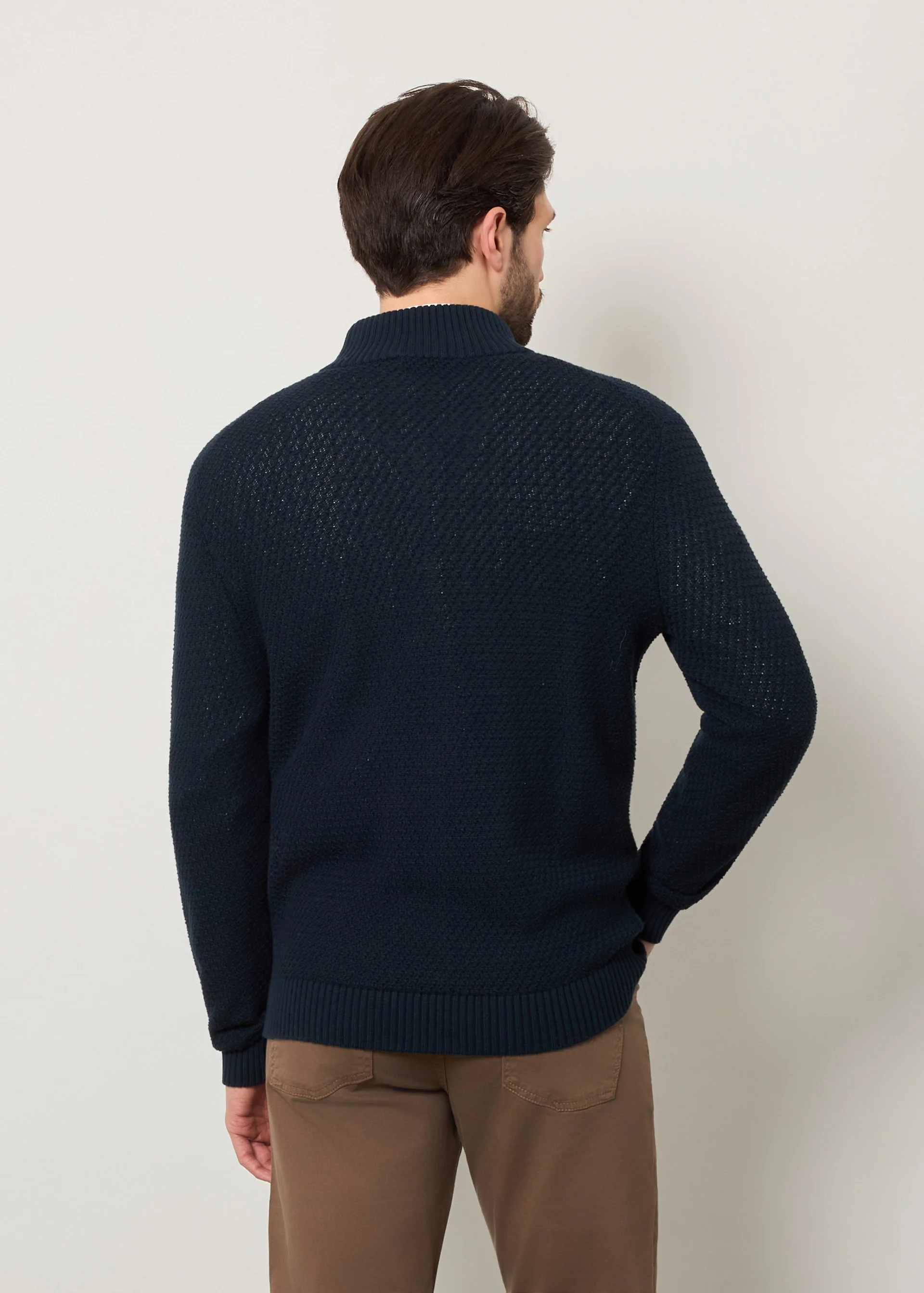 Cardigan con zip in puro cotone - Image 8
