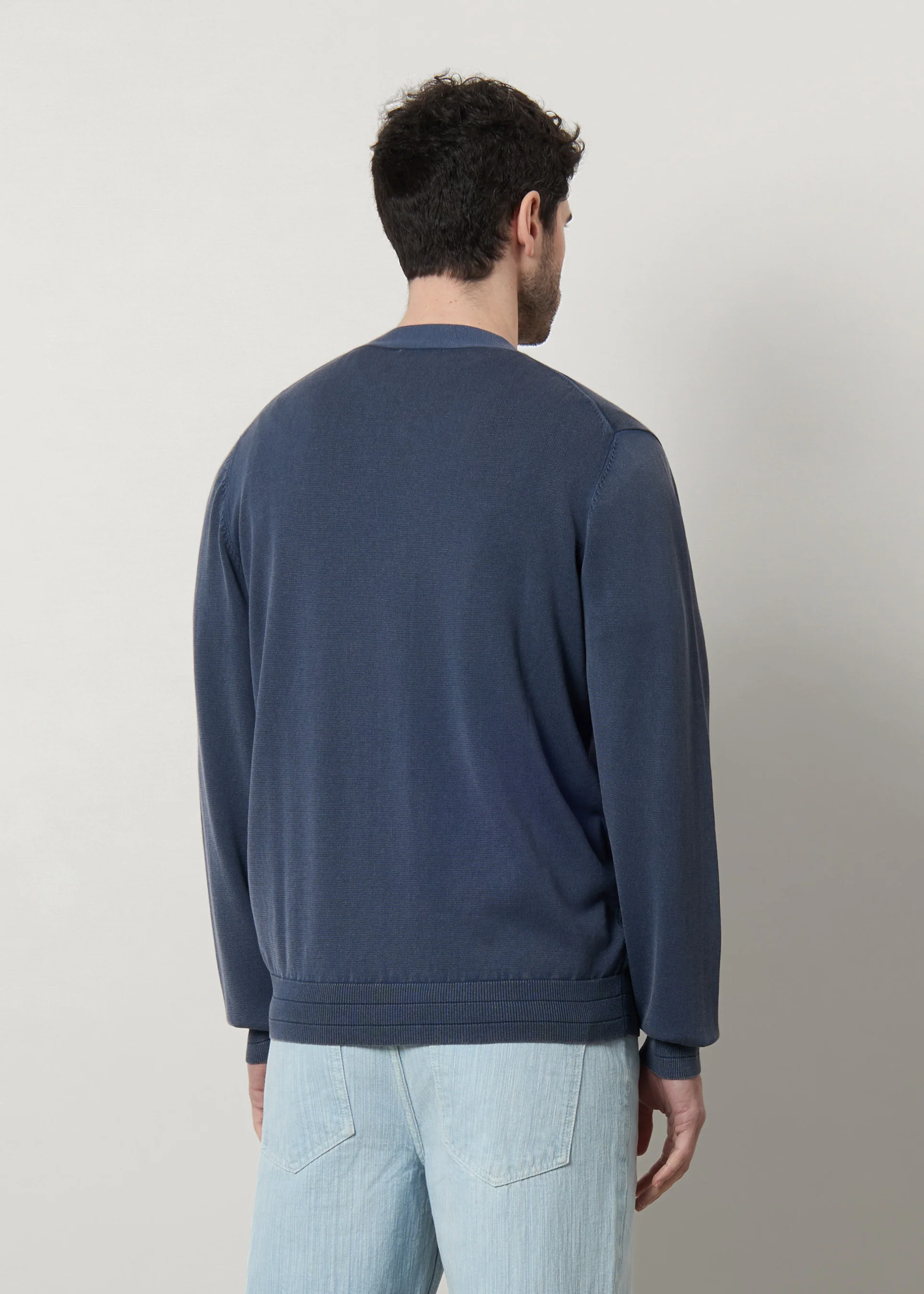 Cardigan in puro cotone stone wash - Image 8