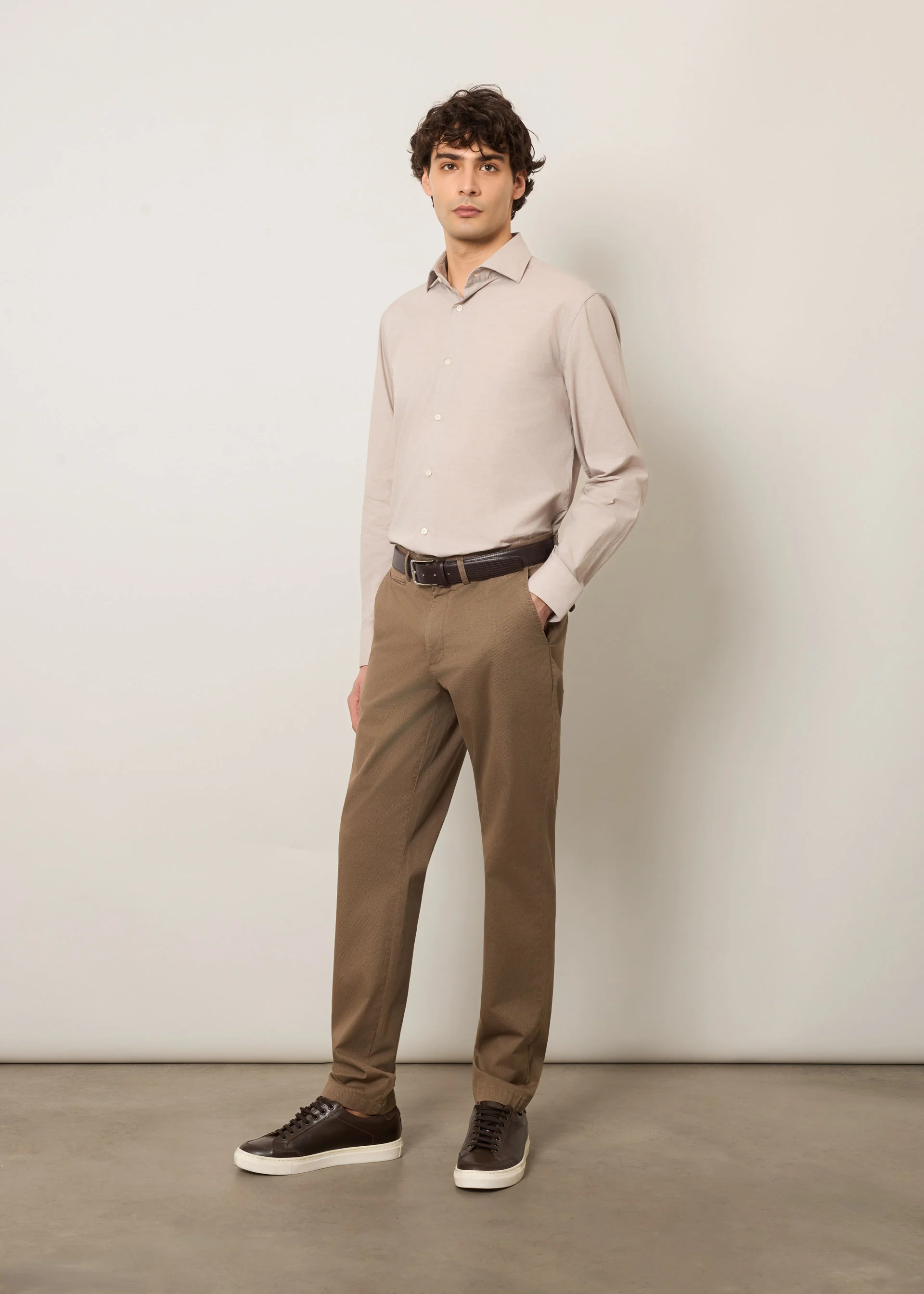 Chino in cotone micro fantasia - Image 3