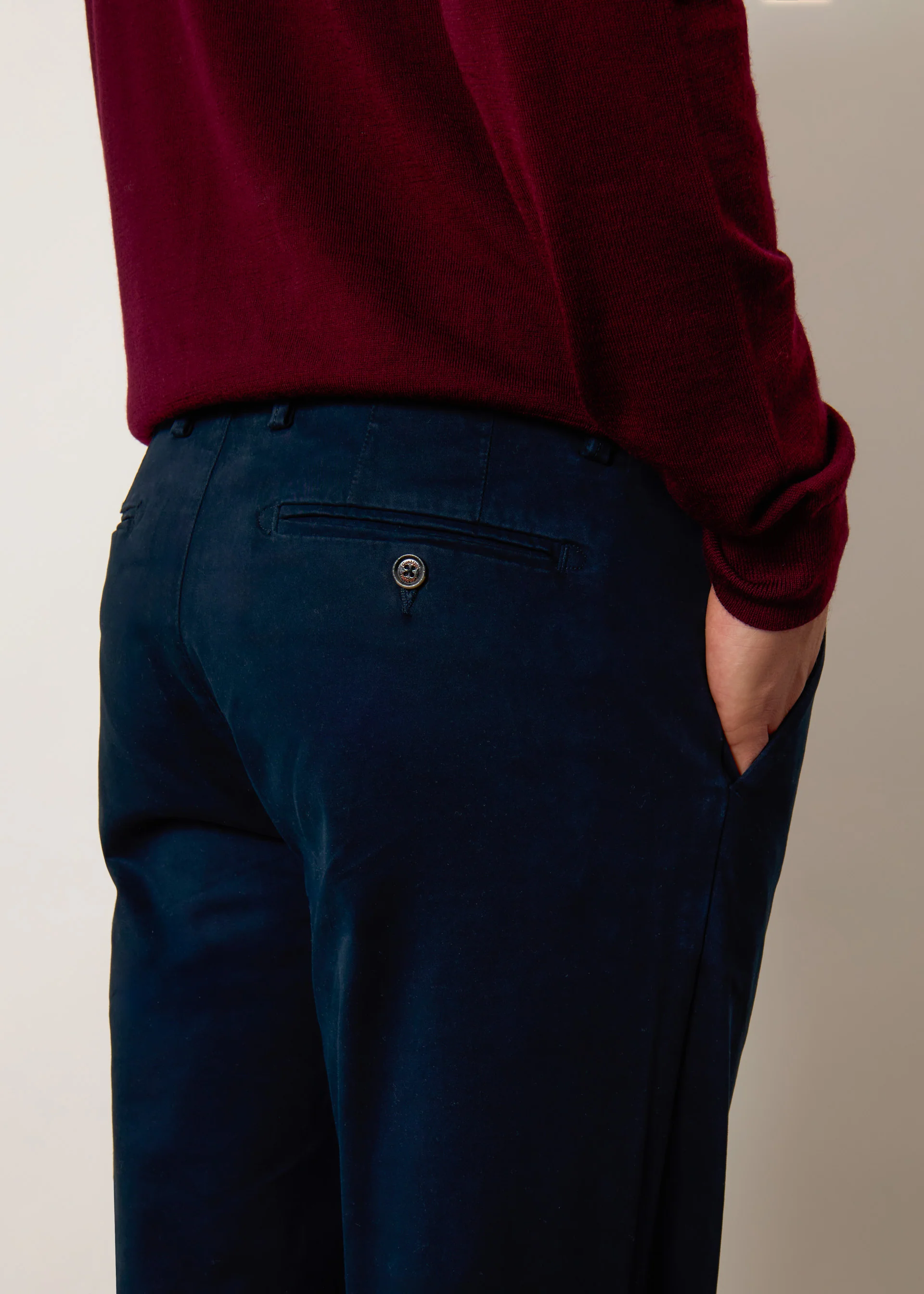 Chino in raso di cotone stretch - Image 9