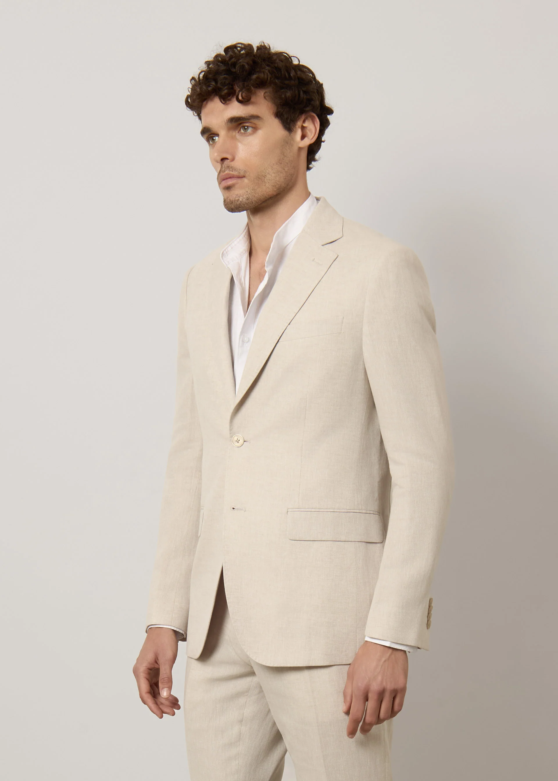 Completo in lino e cotone slim fit - Image 3