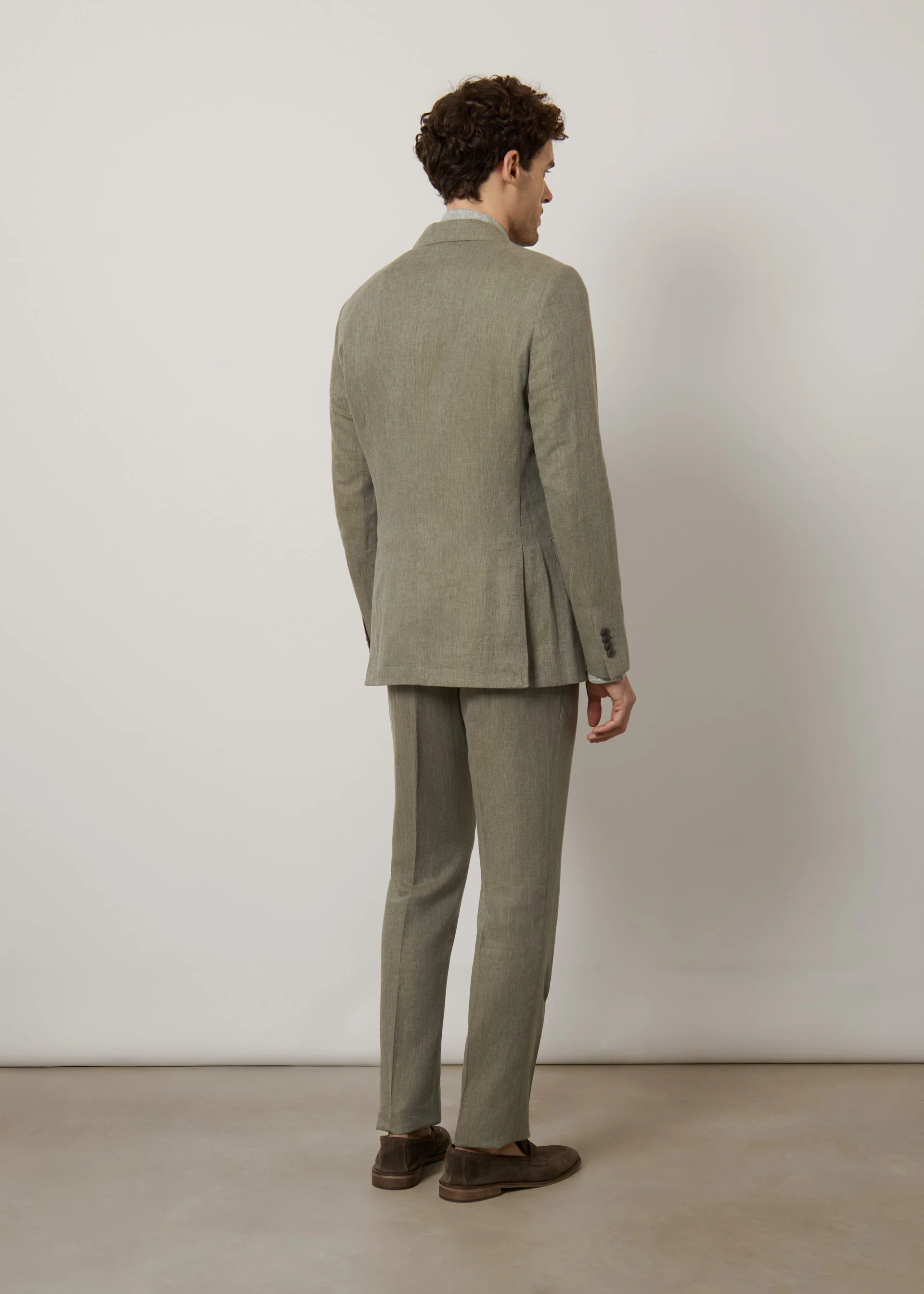 Completo in lino e cotone slim fit - Image 8