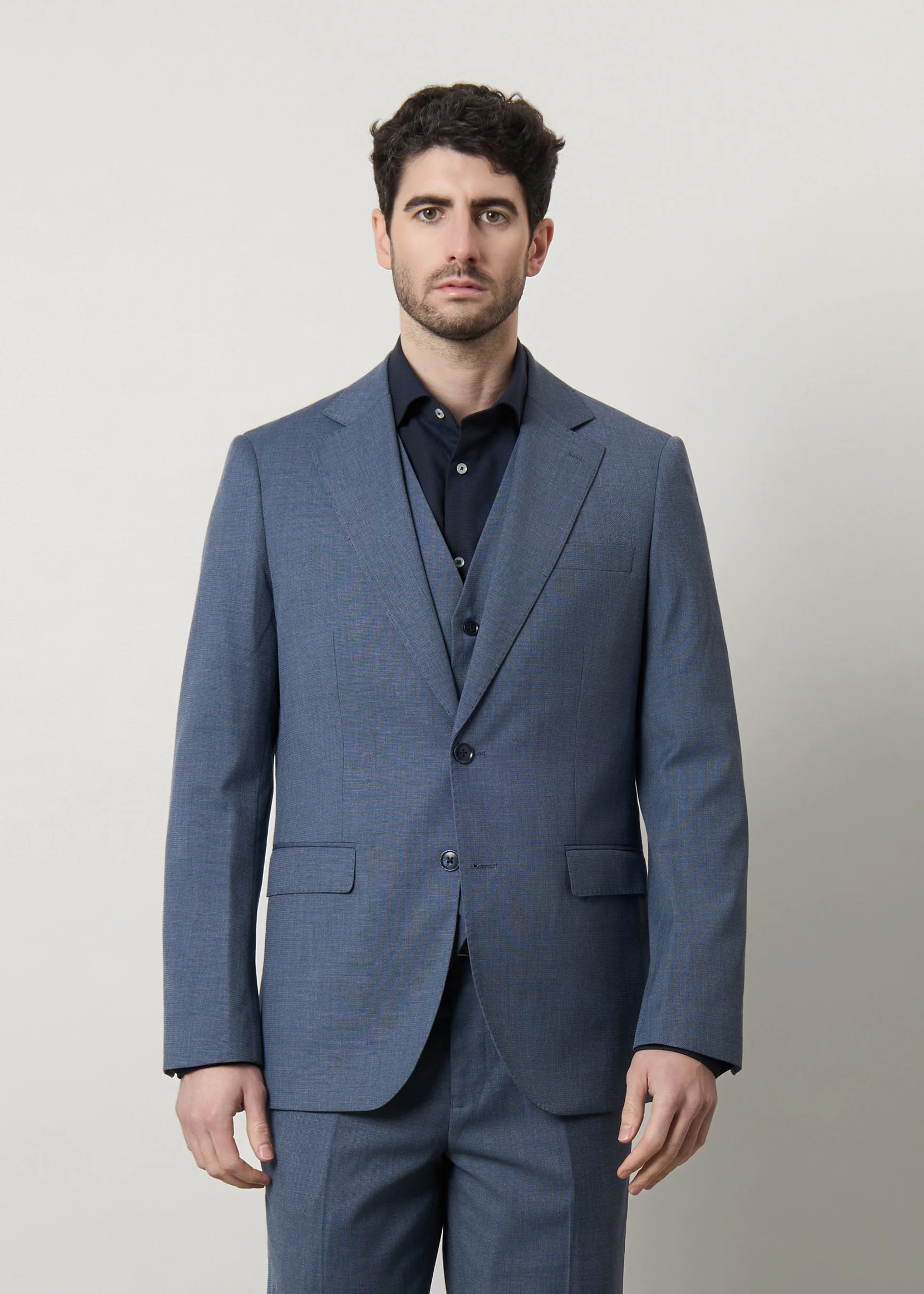 Completo regular fit con gilet - Image 3