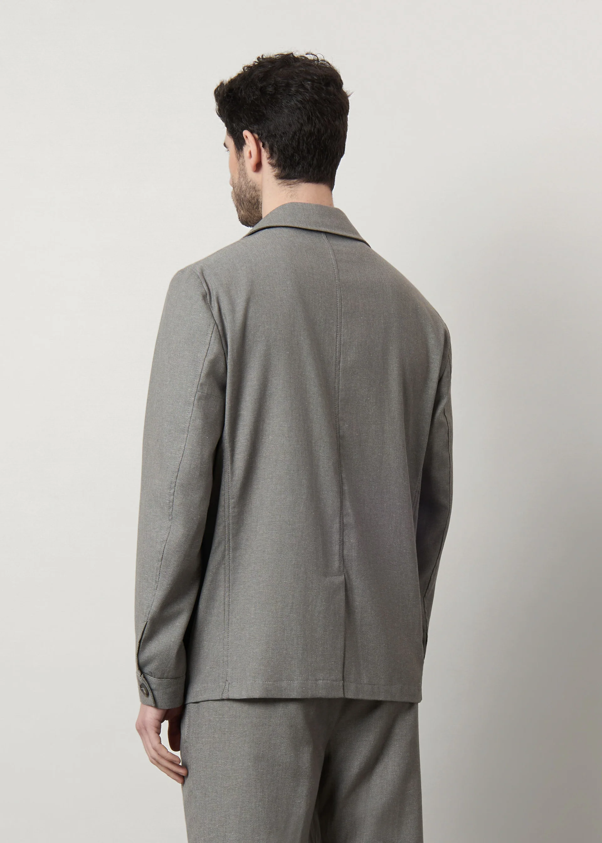 Giacca camicia in cotone e lino - Image 5