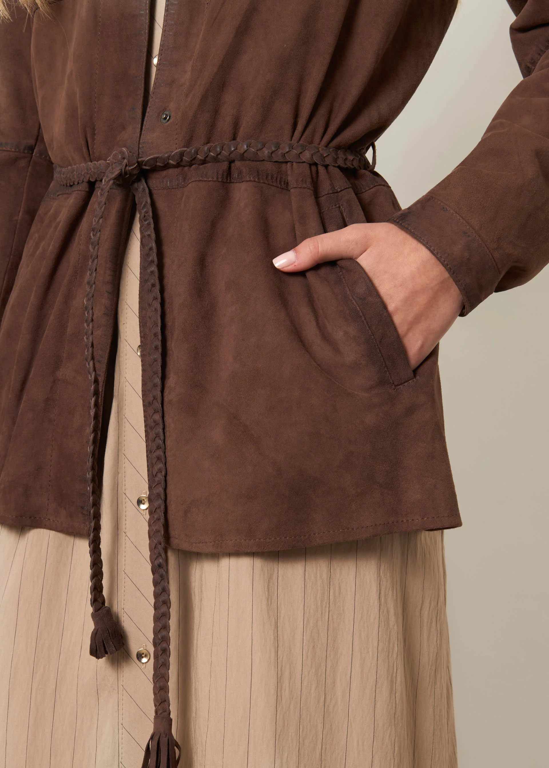 Giacca in vera pelle scamosciata - Image 6