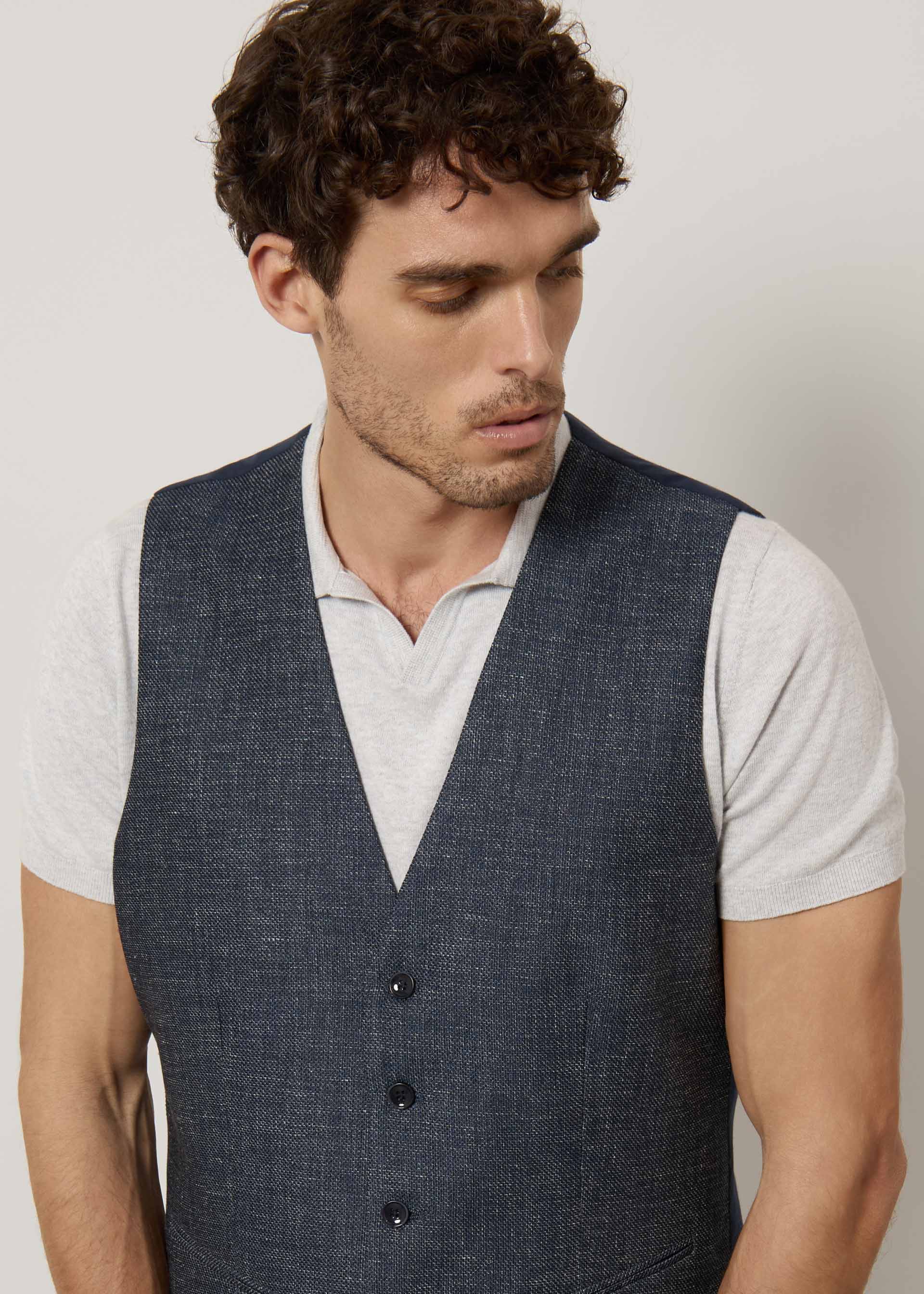 Gilet in lino e cotone - Image 4