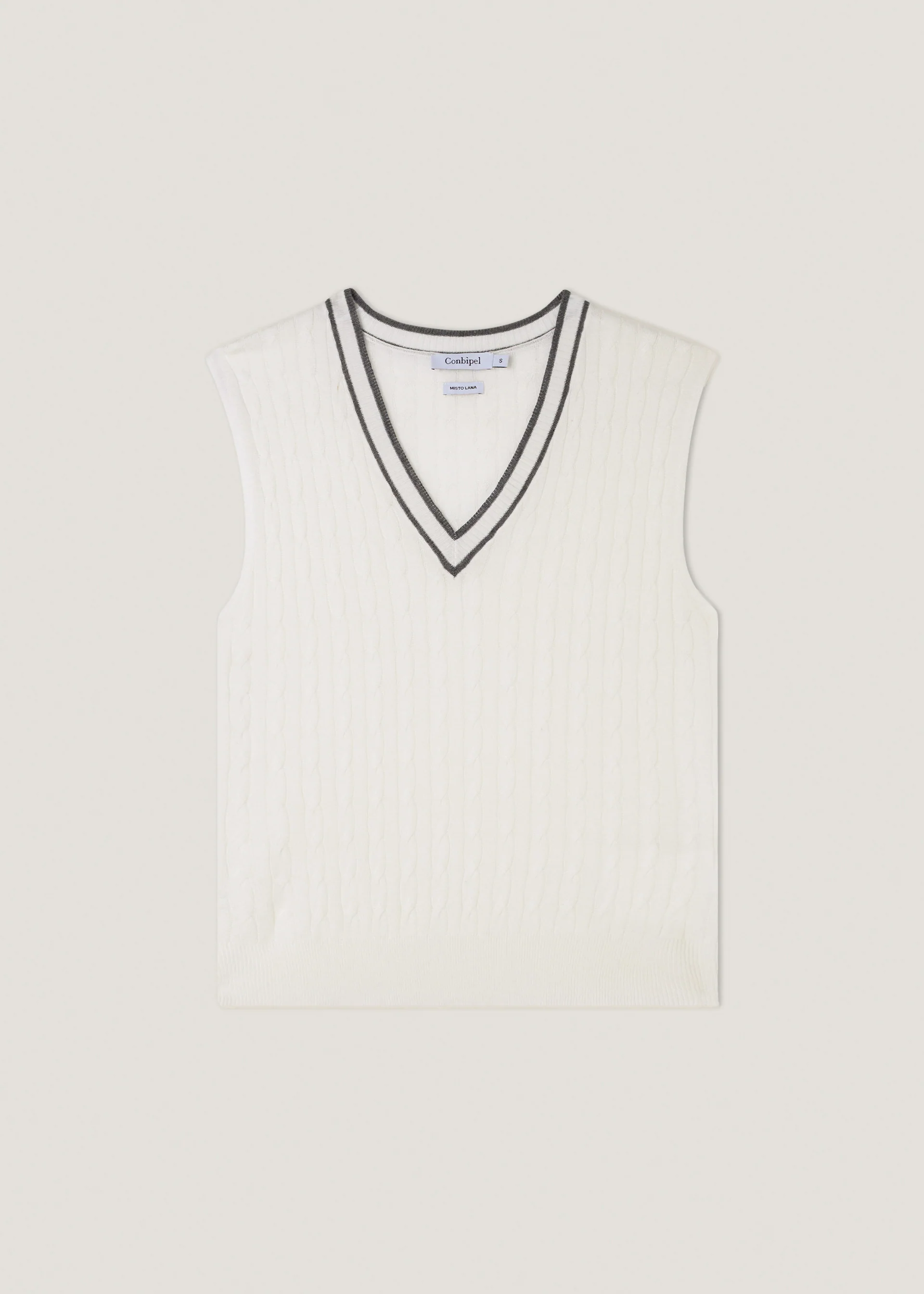 Gilet in maglia intrecciato - Image 5