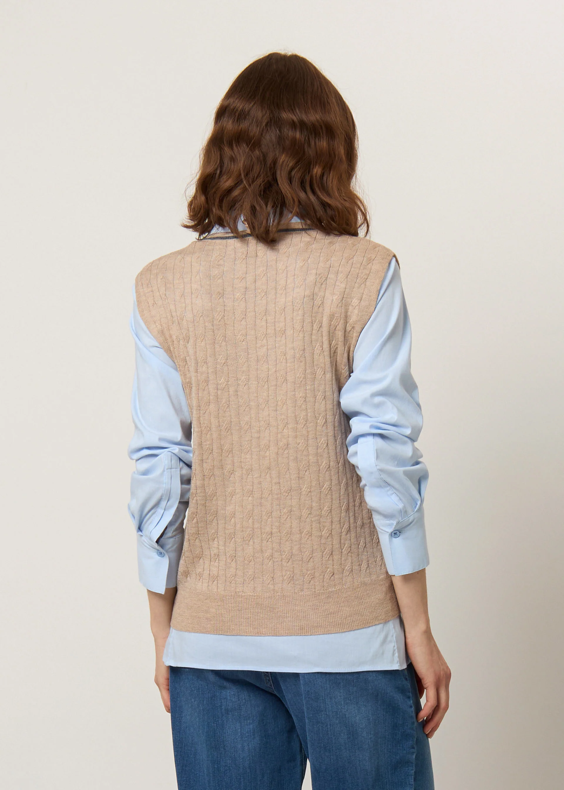 Gilet in maglia intrecciato - Image 8