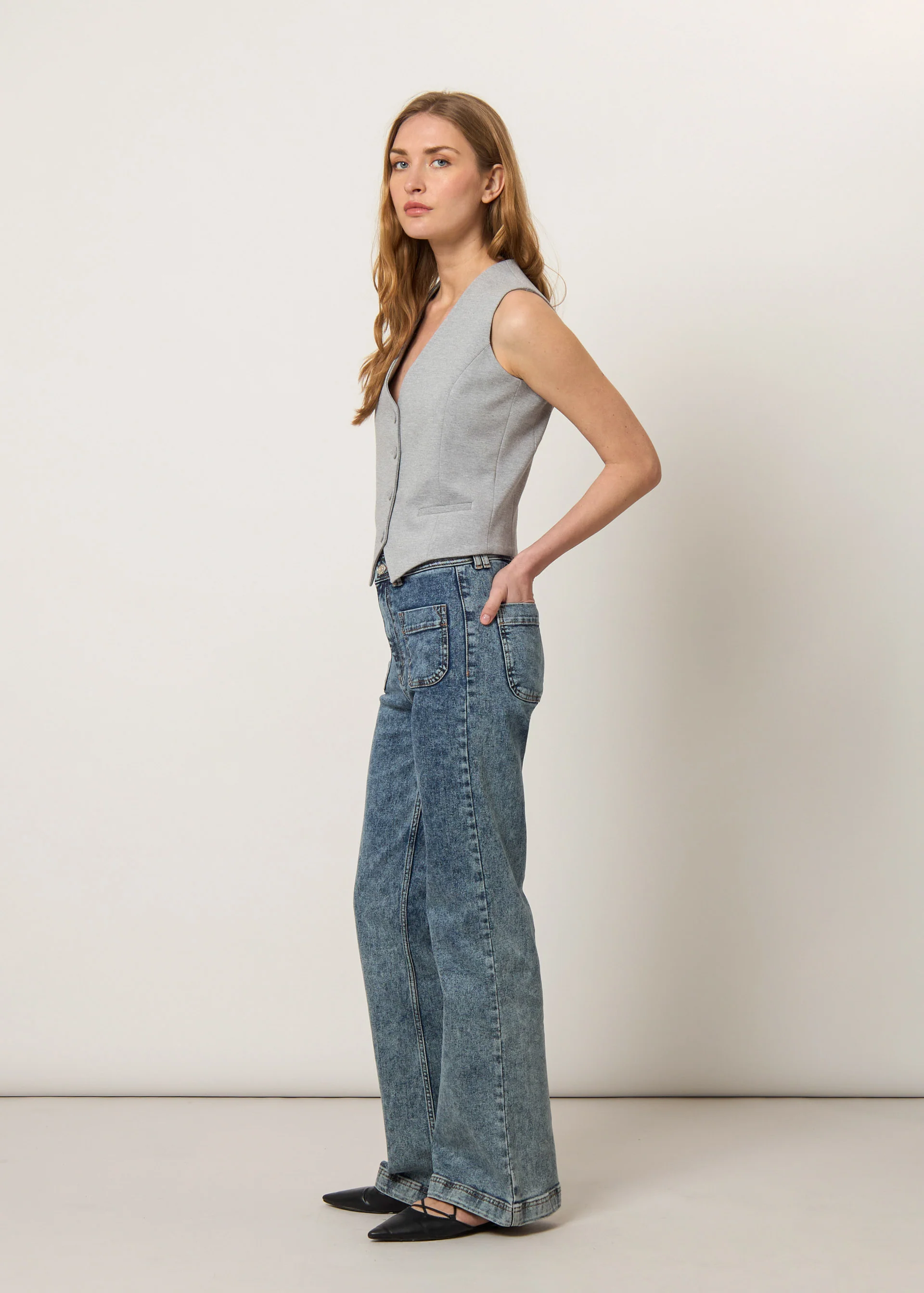 Gilet in punto stoffa