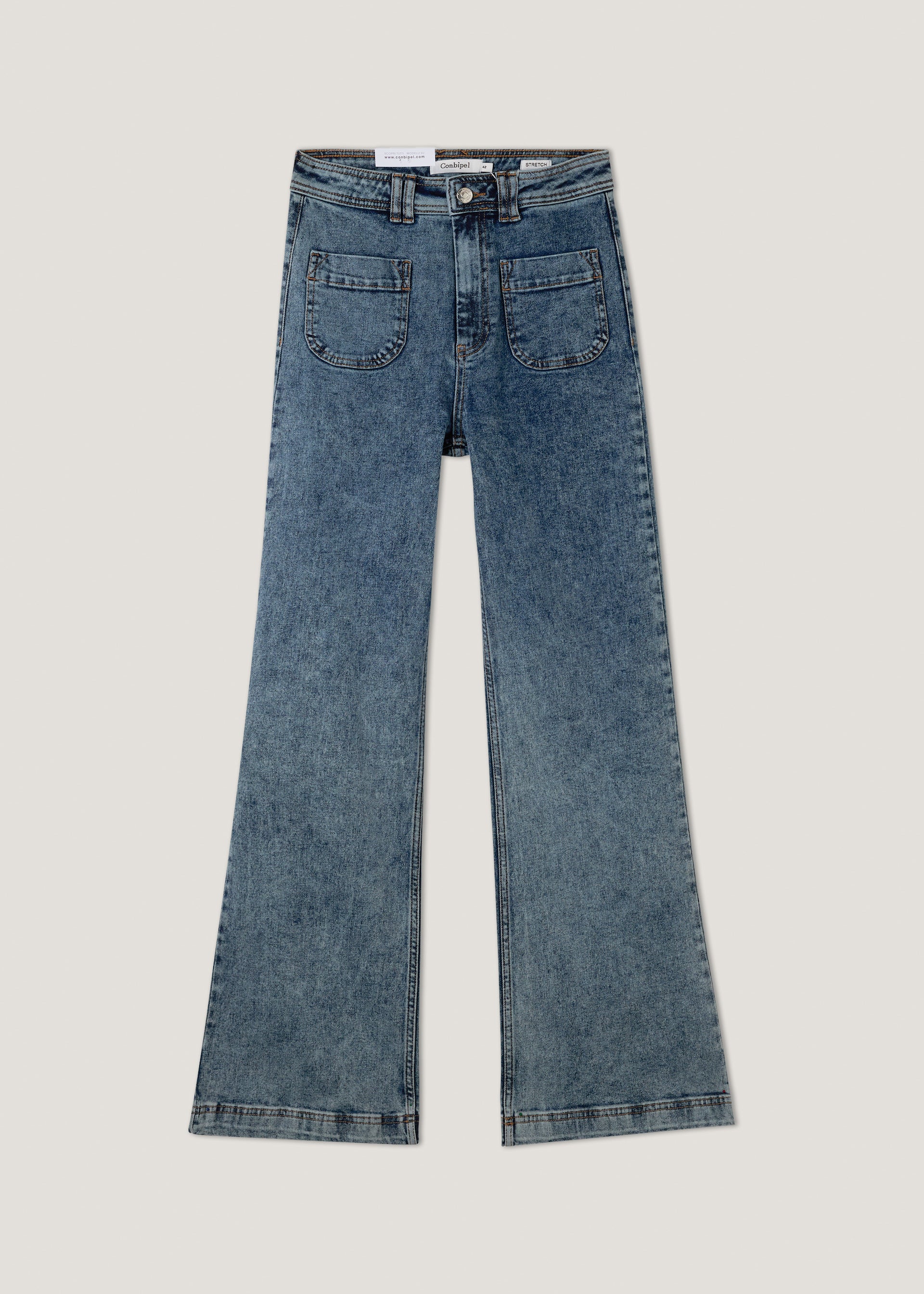 Jeans flare a vita alta - Image 10