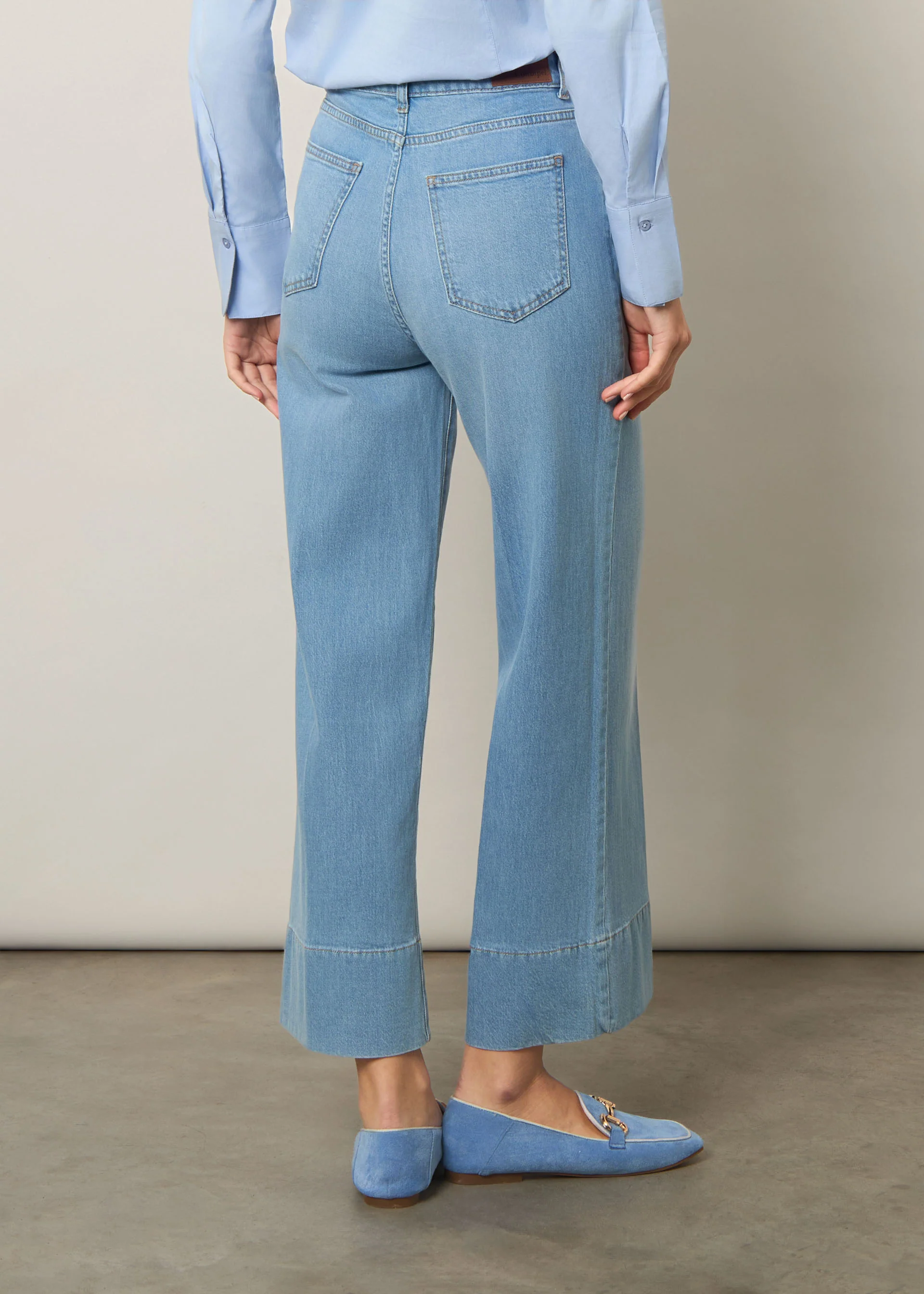 Jeans wide leg a vita alta - Image 3