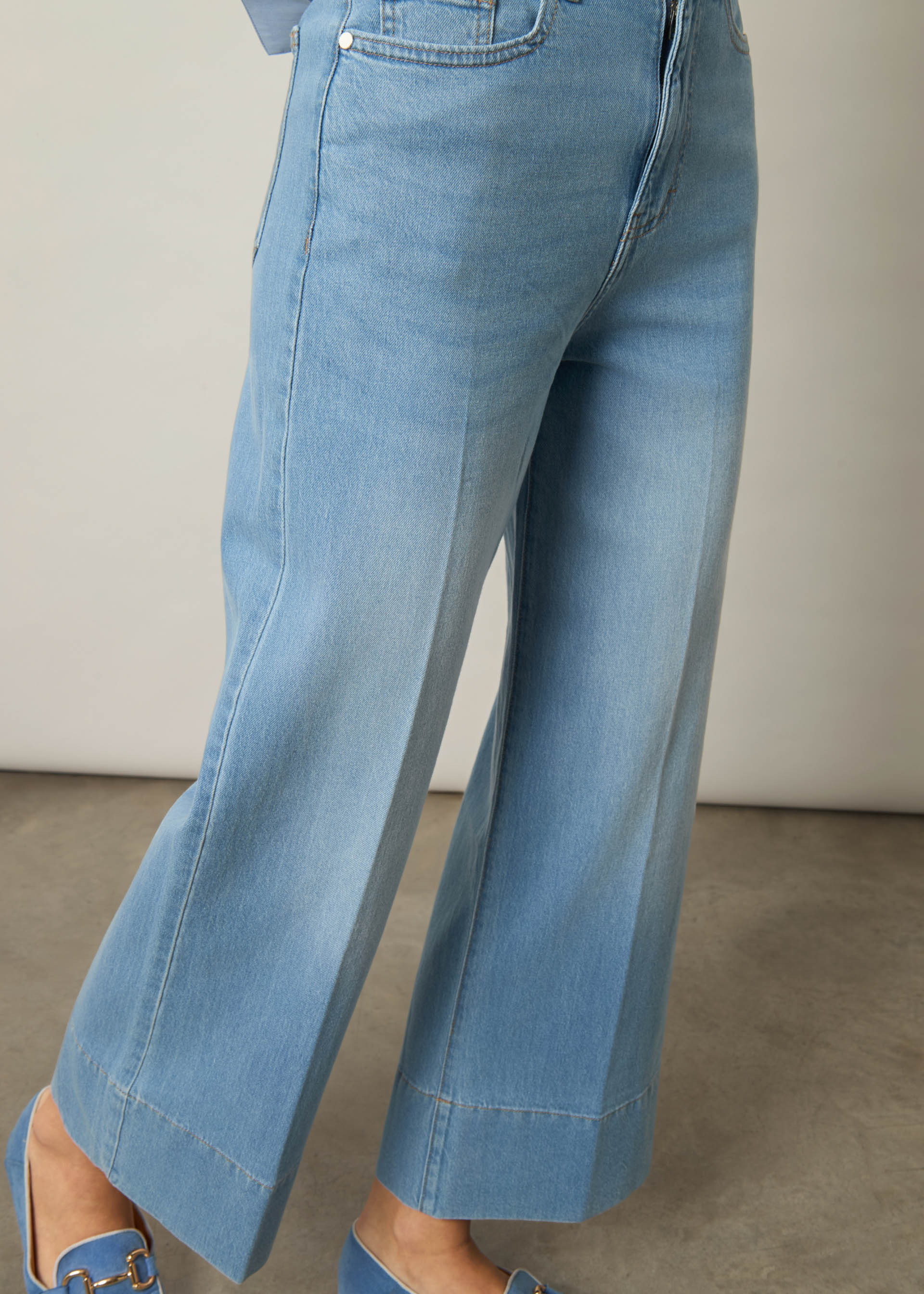 Jeans wide leg a vita alta - Image 4