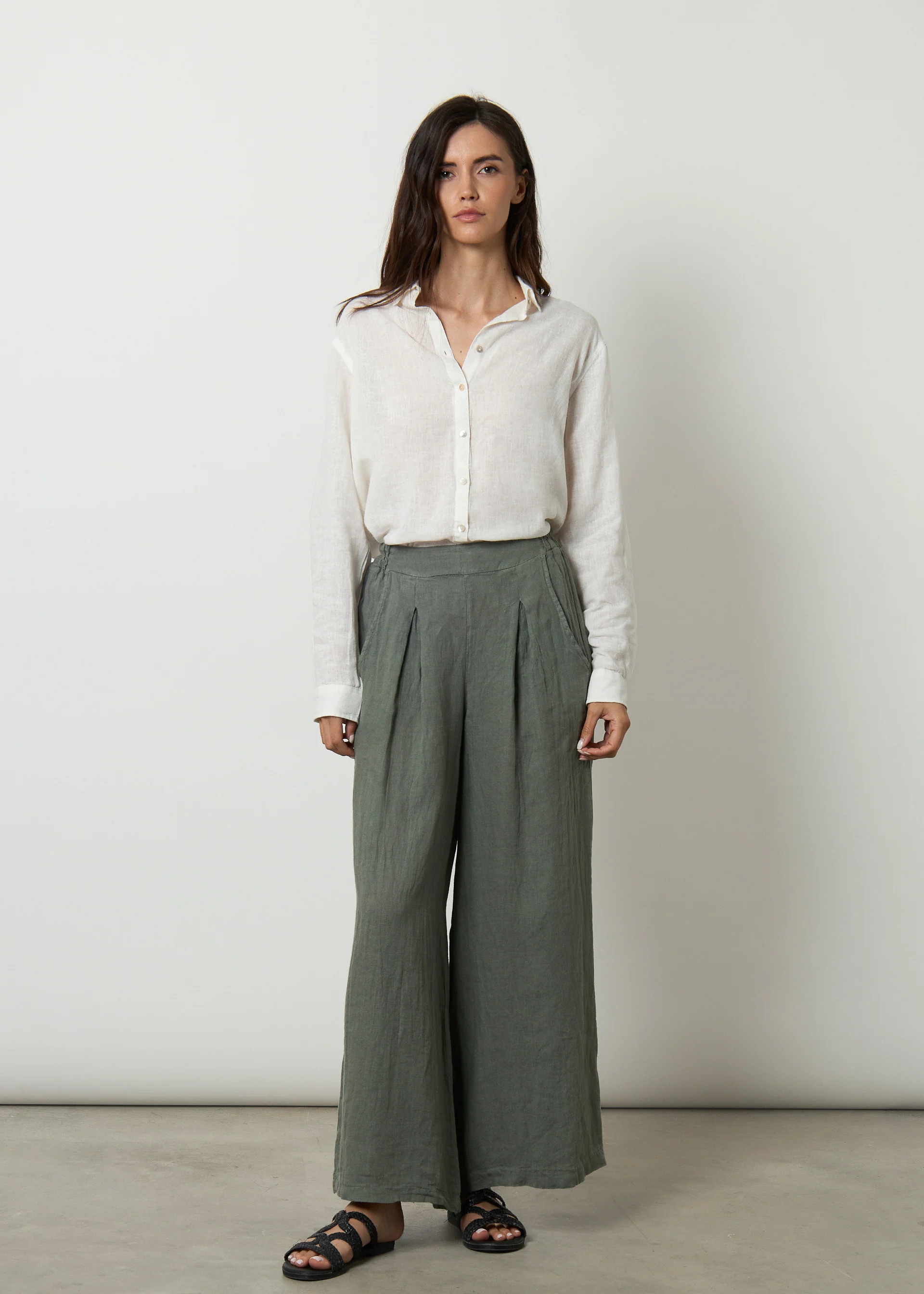 Pantaloni ampi in lino - Image 11
