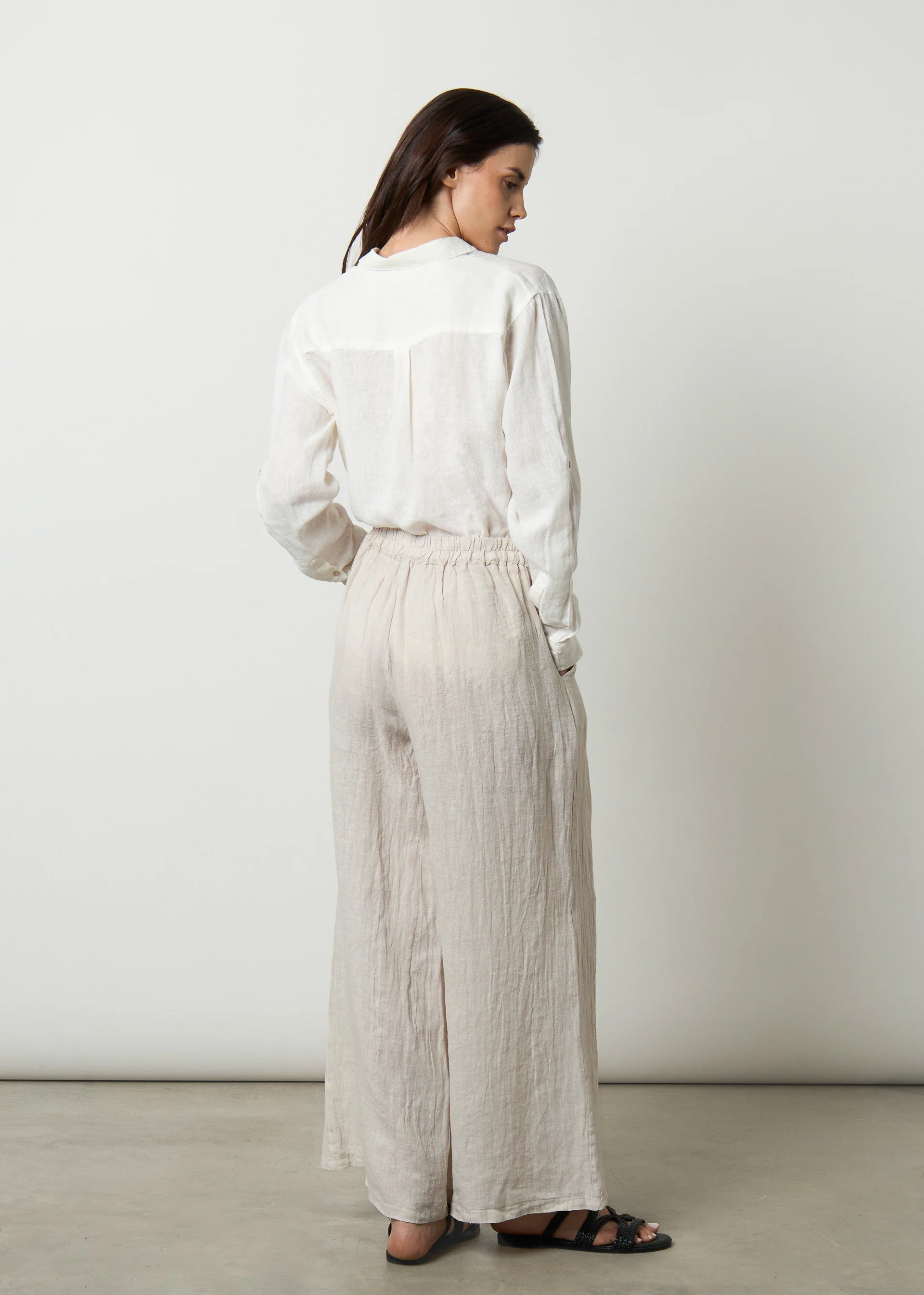 Pantaloni ampi in lino - Image 3