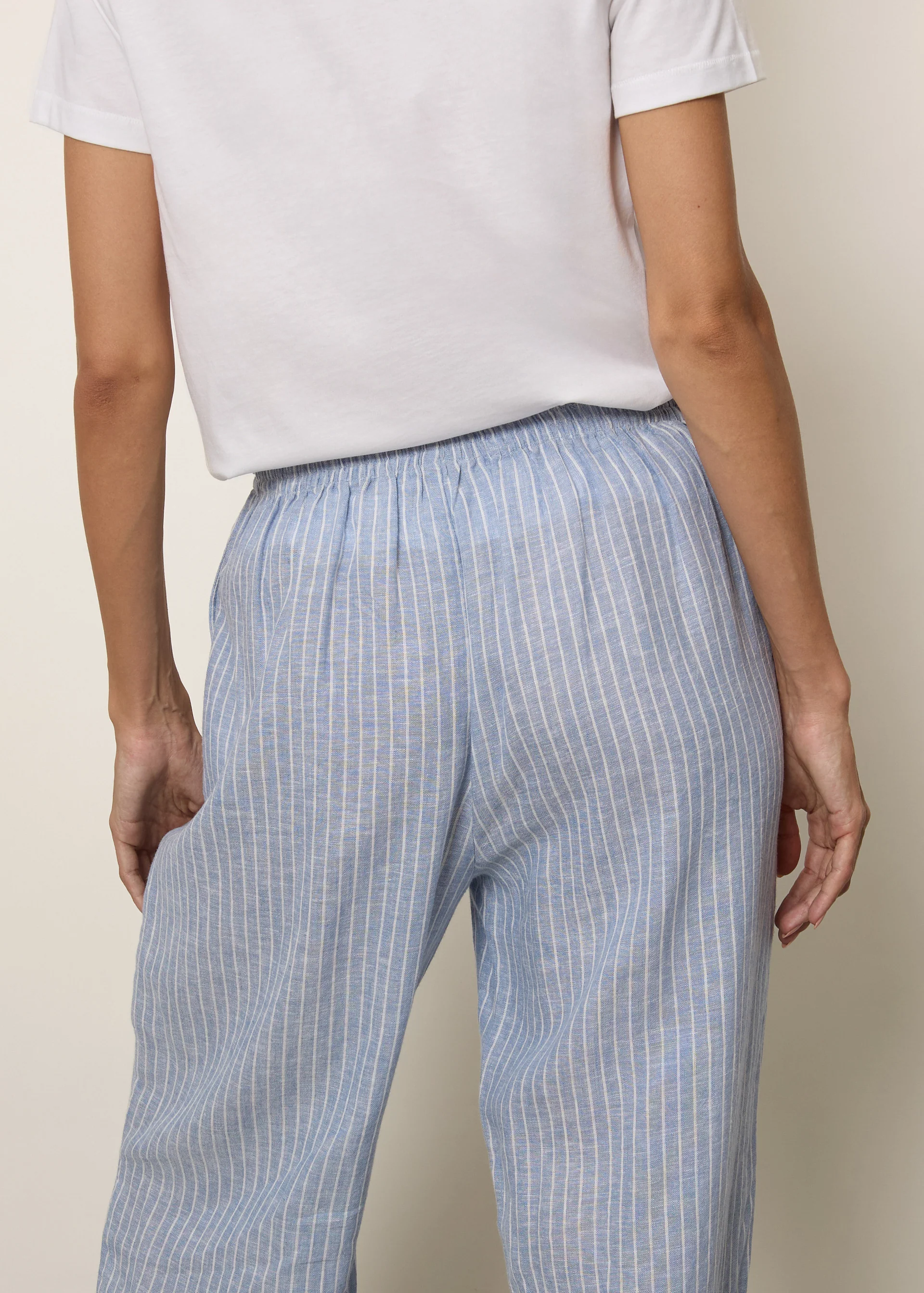 Pantaloni ampi misto lino - Image 4