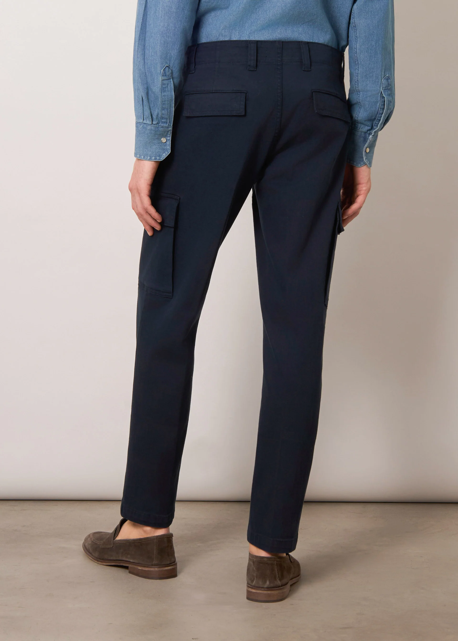 Pantaloni cargo in cotone stretch - Image 7