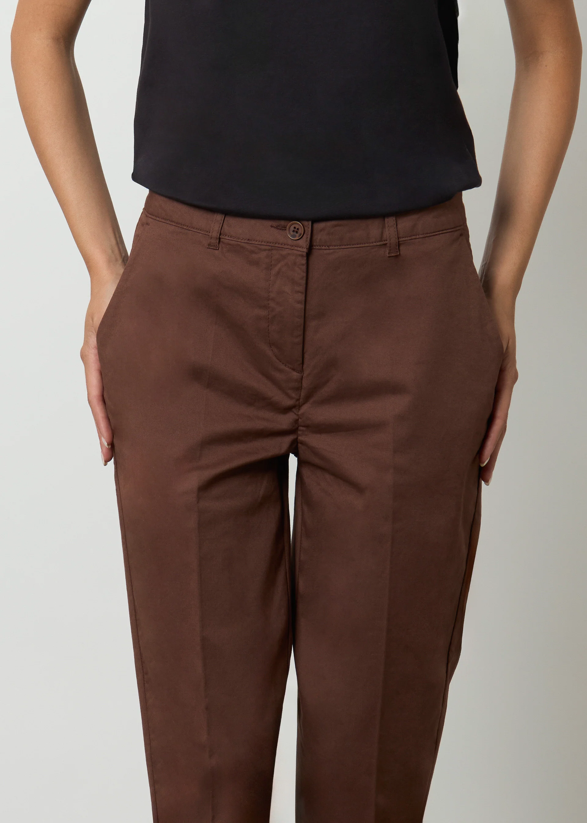 Pantaloni cotone a vita alta - Image 19