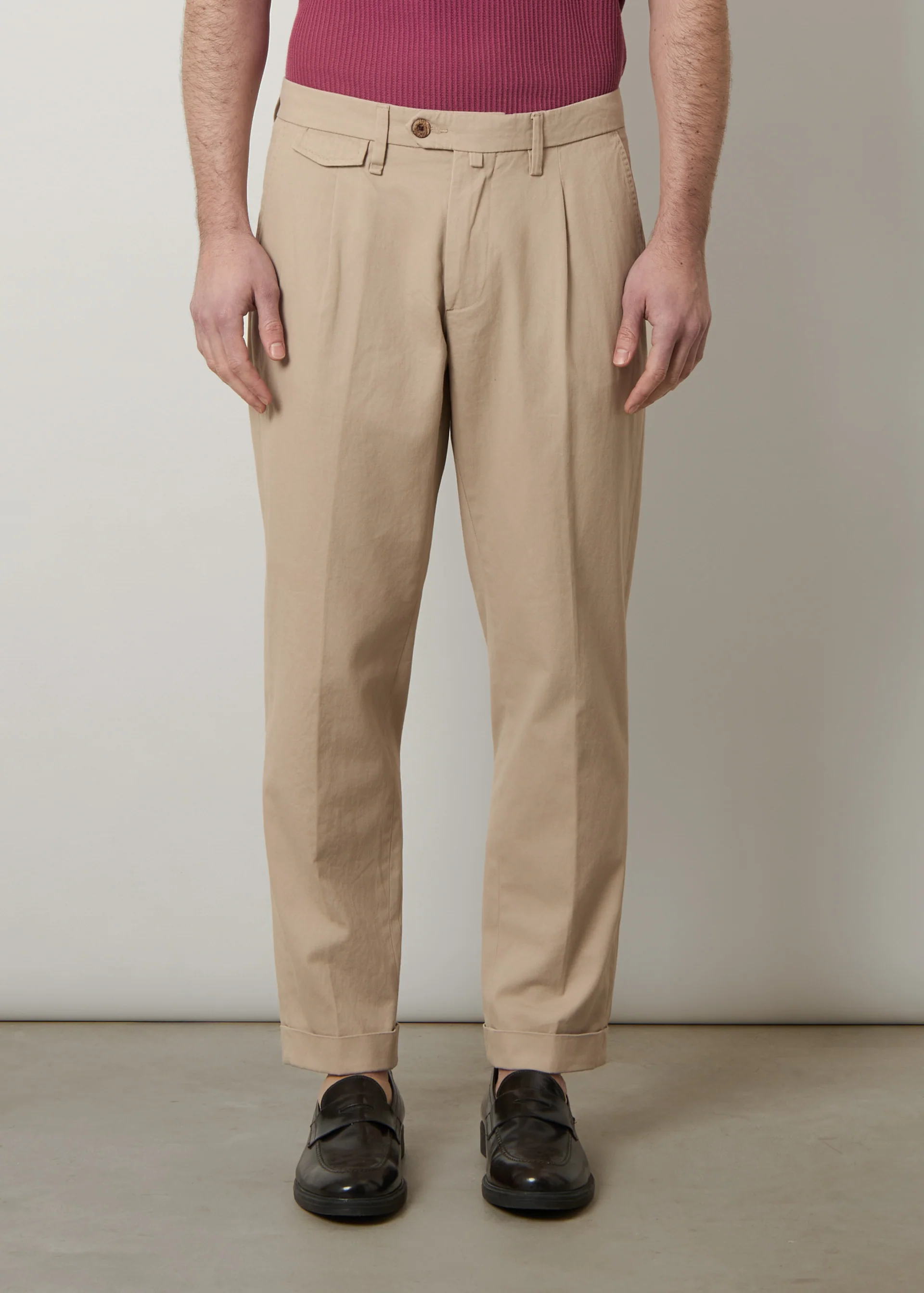 Pantaloni in puro cotone con pinces - Image 7