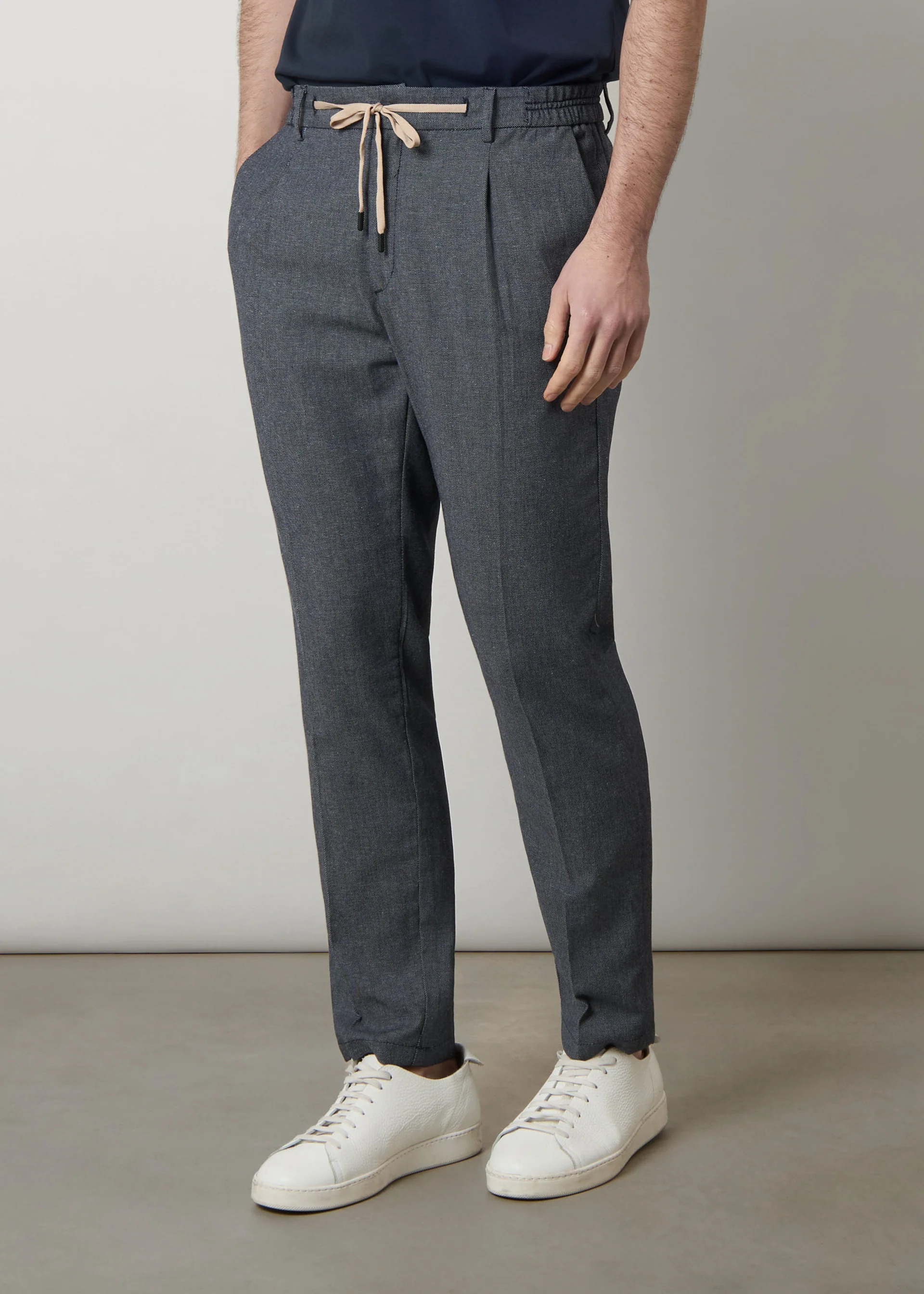 Pantaloni jogger in cotone e lino - Image 7