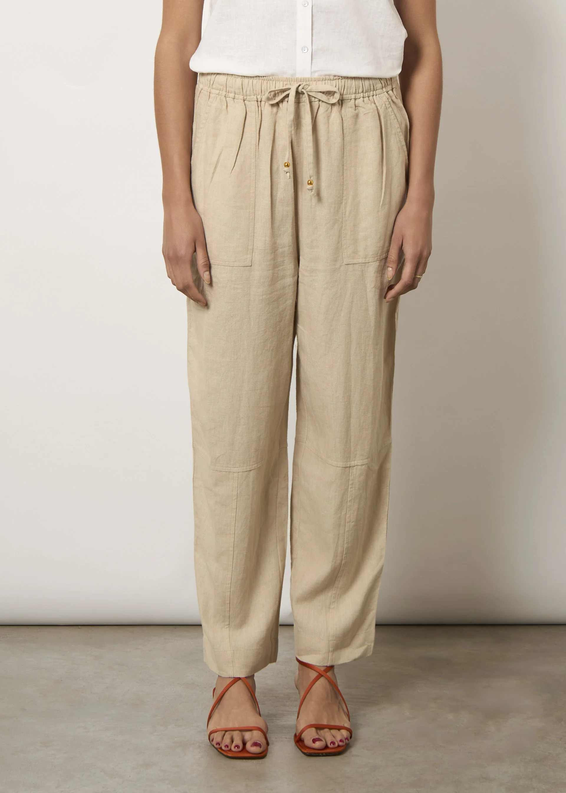 Pantaloni jogger in misto lino - Image 7