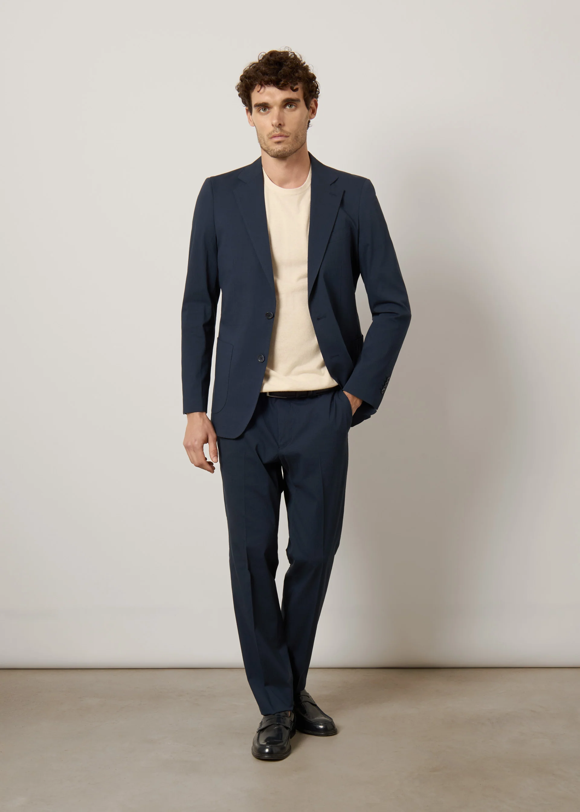 Pantaloni seersucker in cotone - Image 4