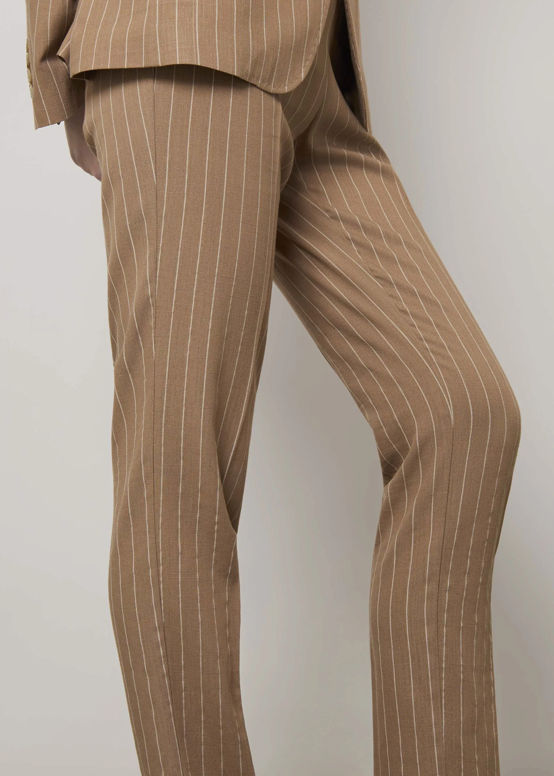 Pantaloni slim fit in misto lino - Image 4