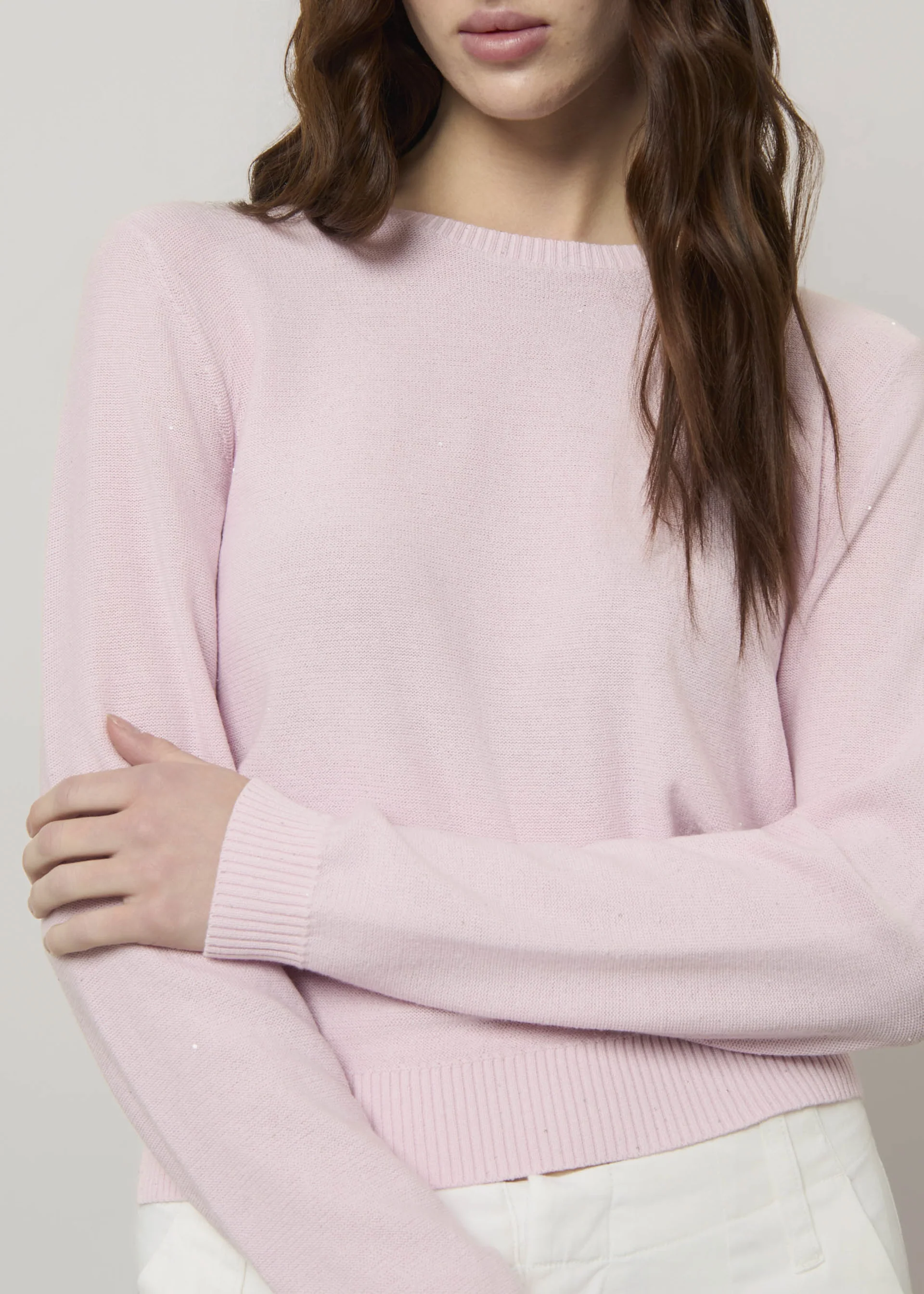 Pullover con paillettes in puro cotone - Image 4