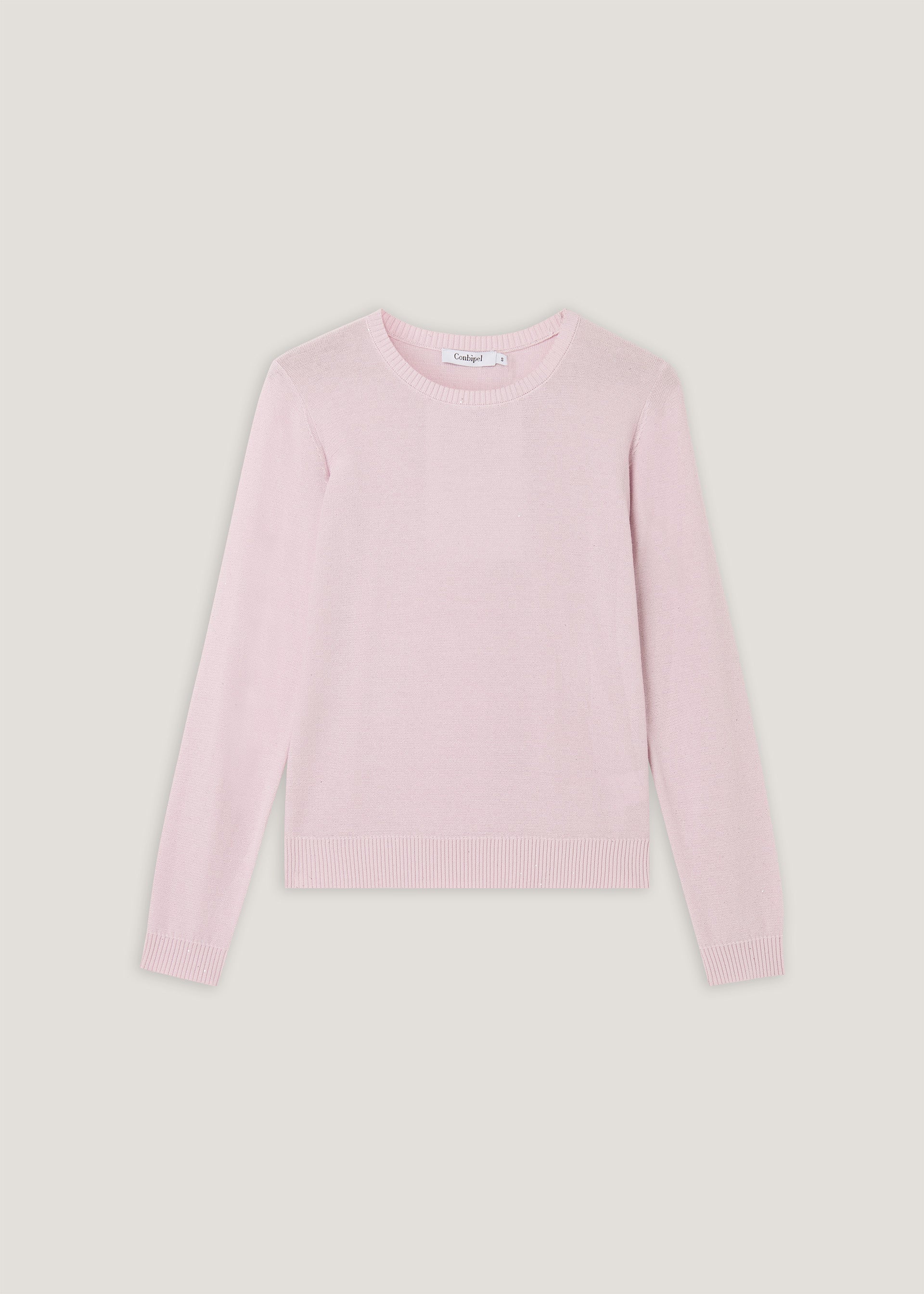 Pullover con paillettes in puro cotone - Image 5