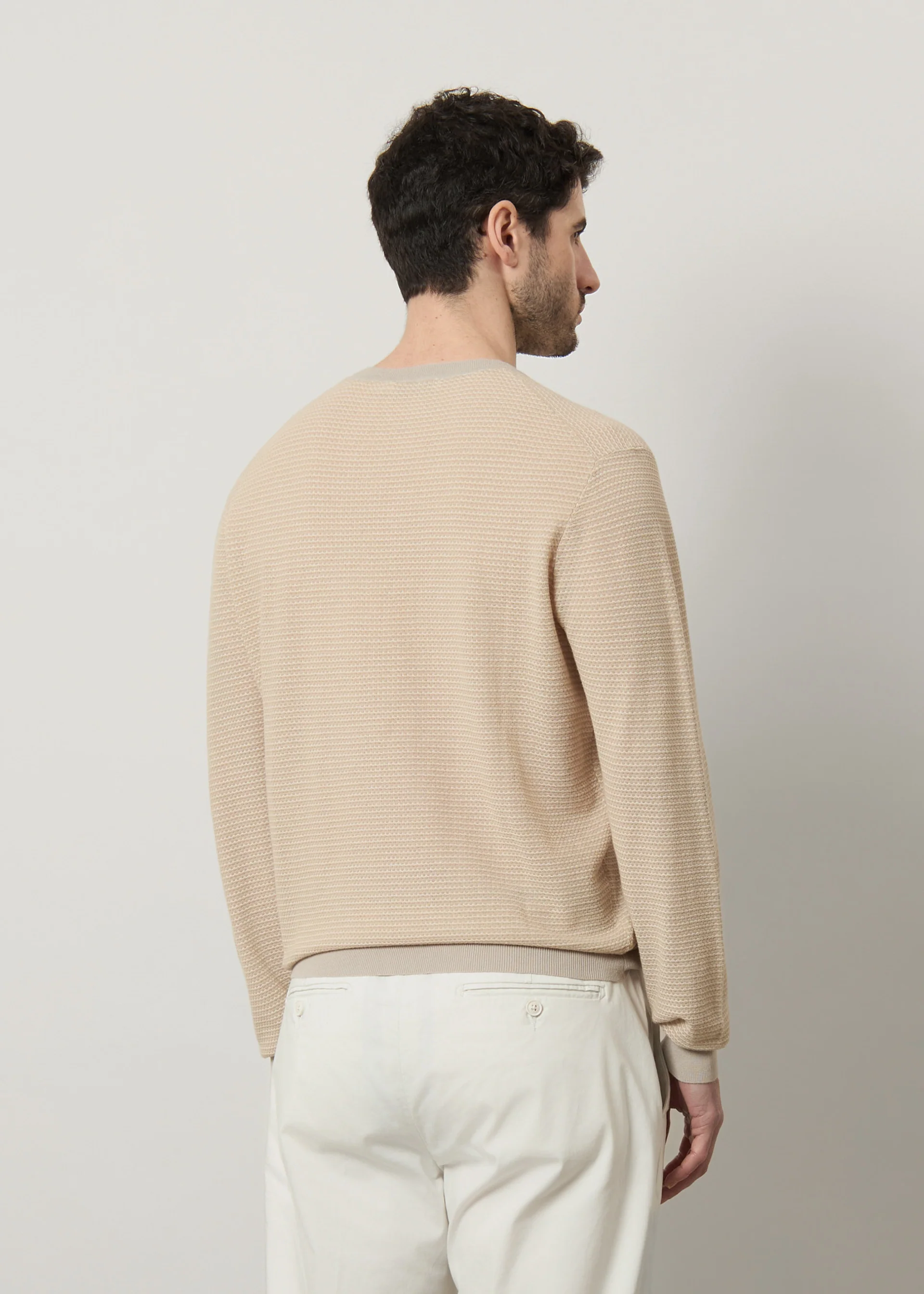 Pullover in cotone light microfantasia - Image 3