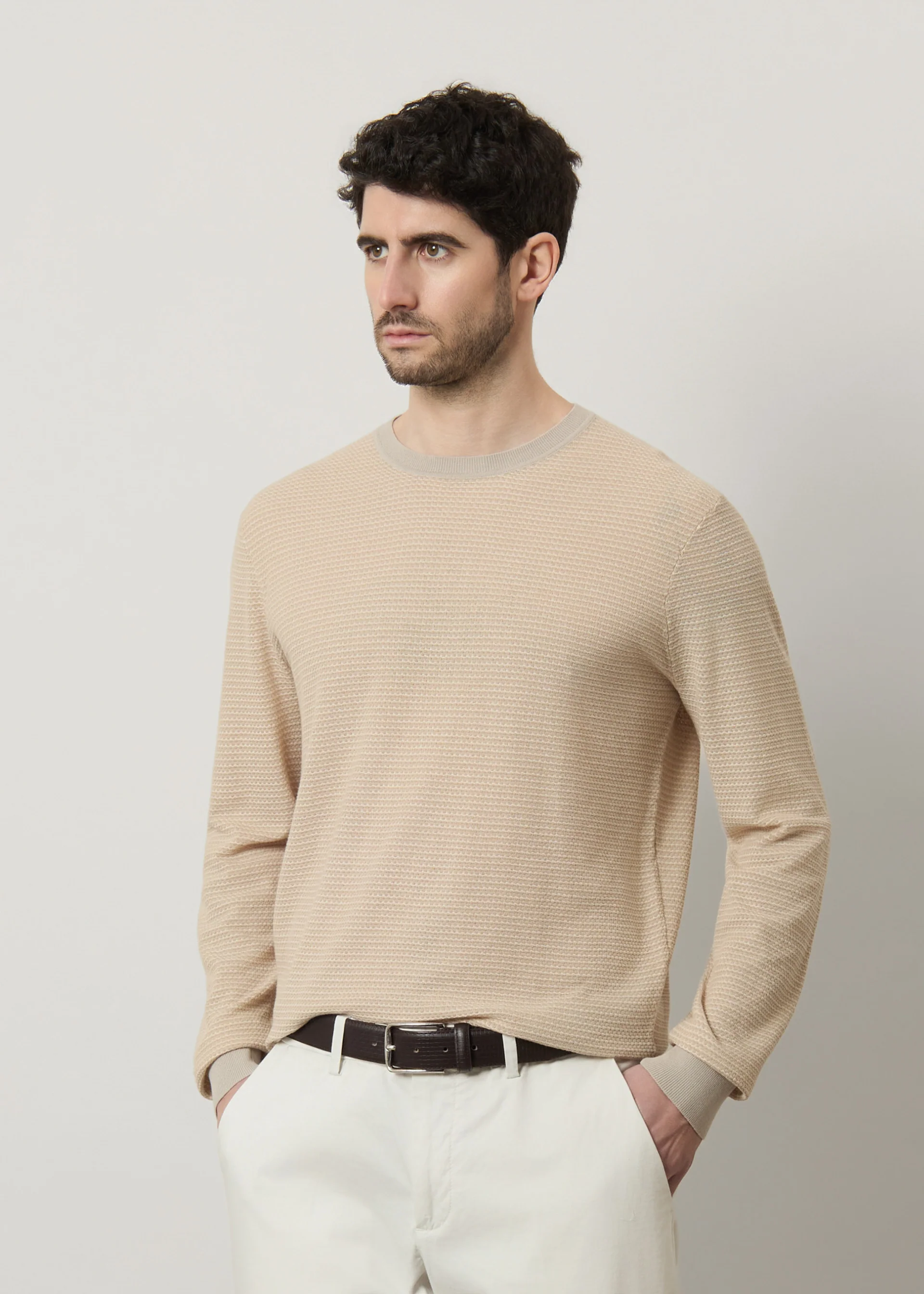 Pullover in cotone light microfantasia - Image 4