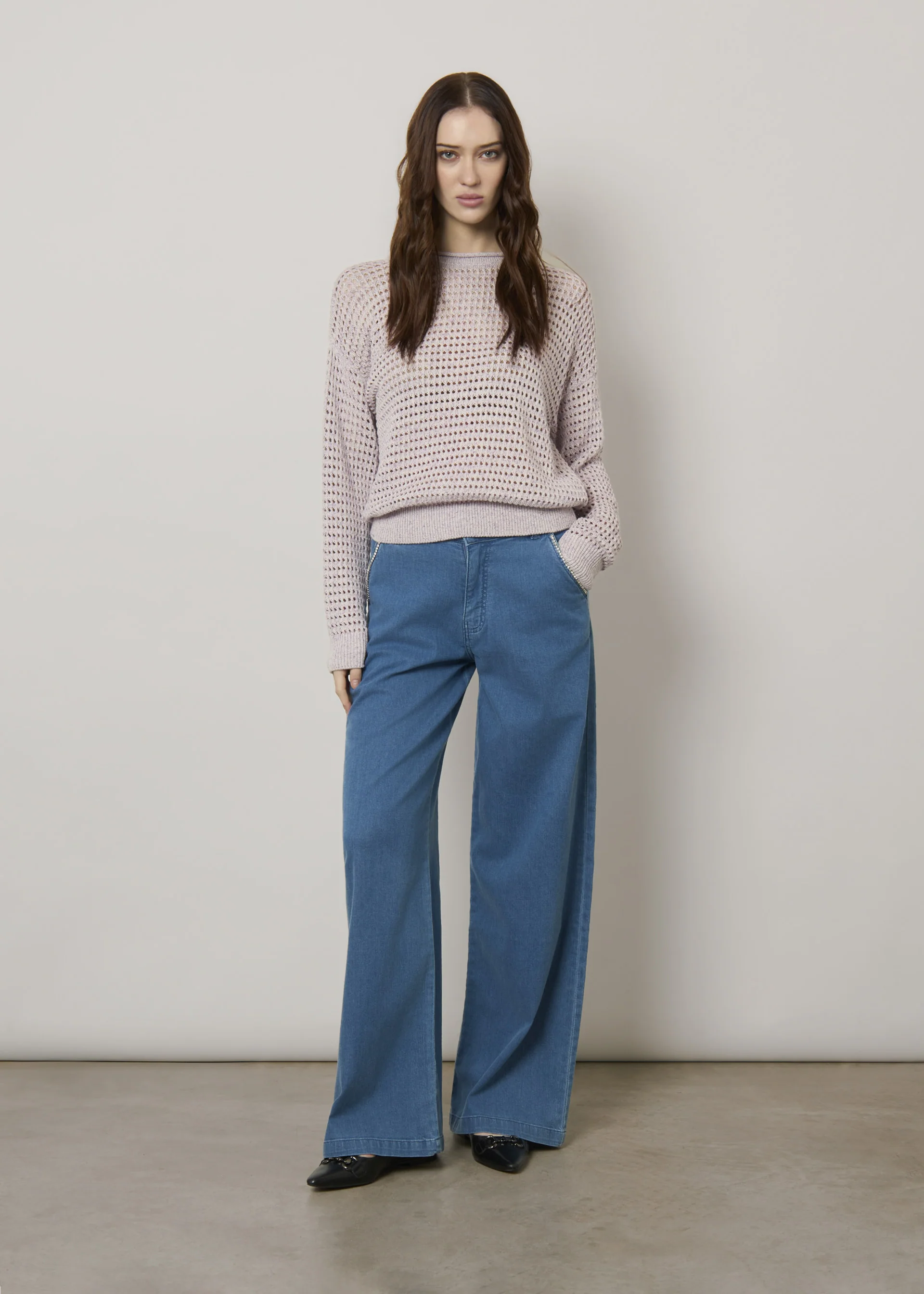 Pullover in cotone traforato - Image 3
