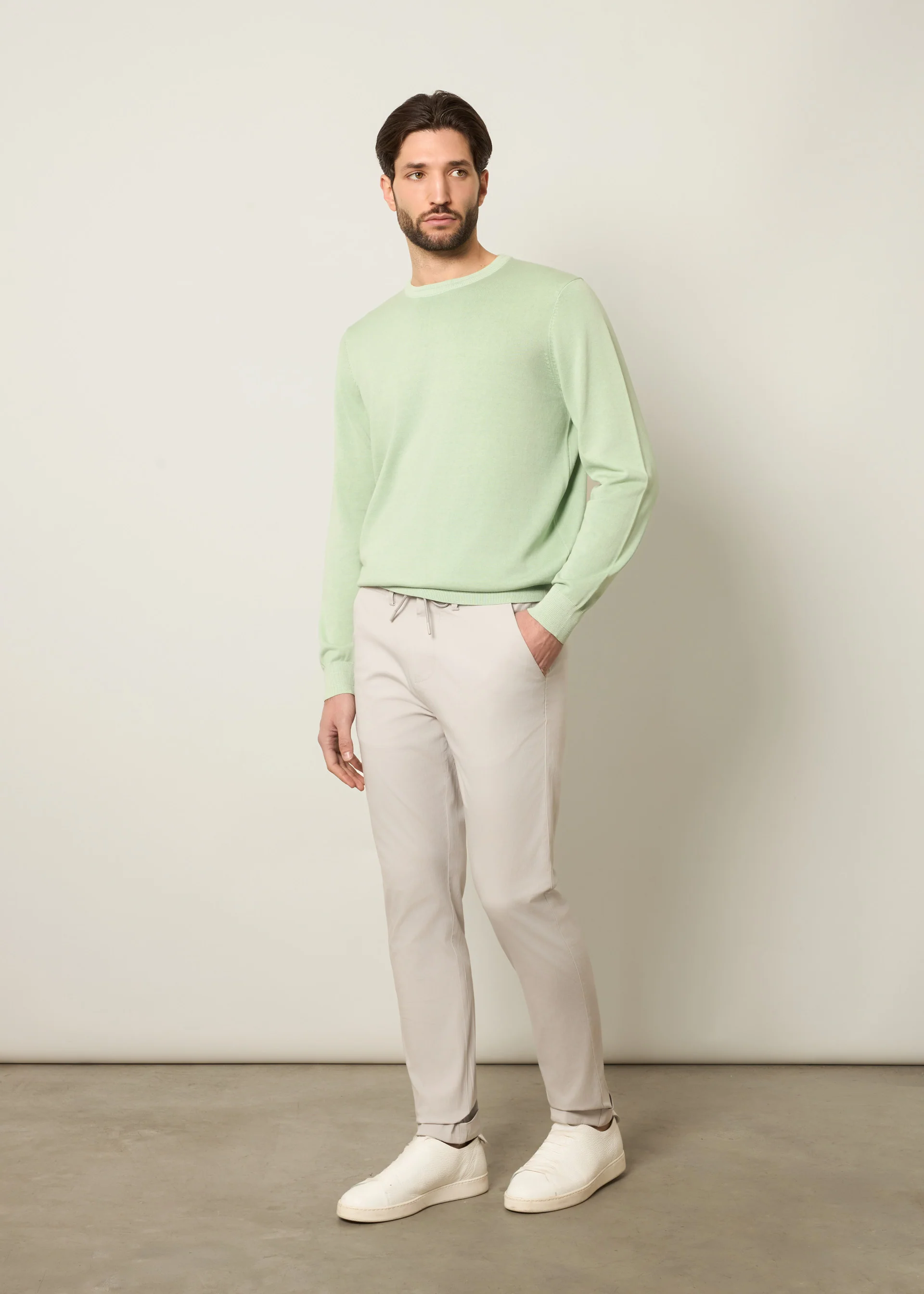 Pullover in puro cotone stone wash - Image 12