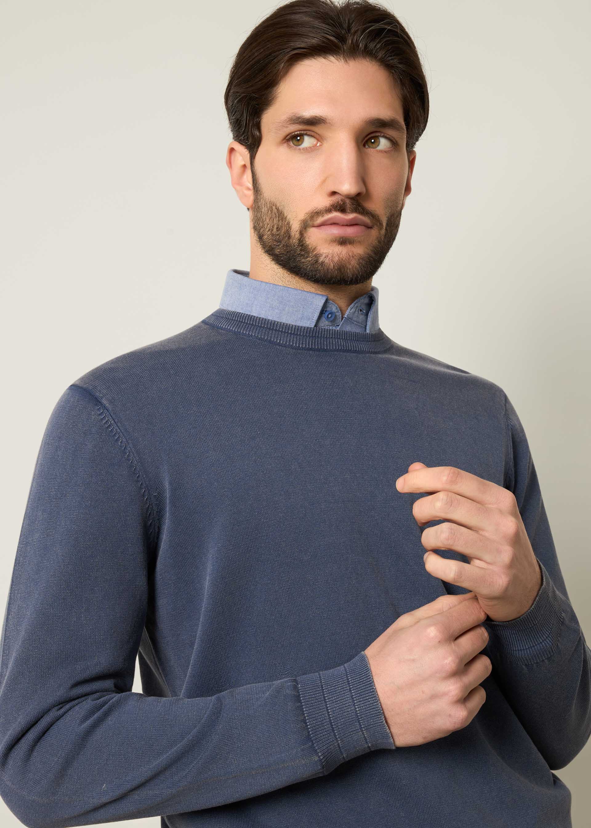 Pullover in puro cotone stone wash - Image 16