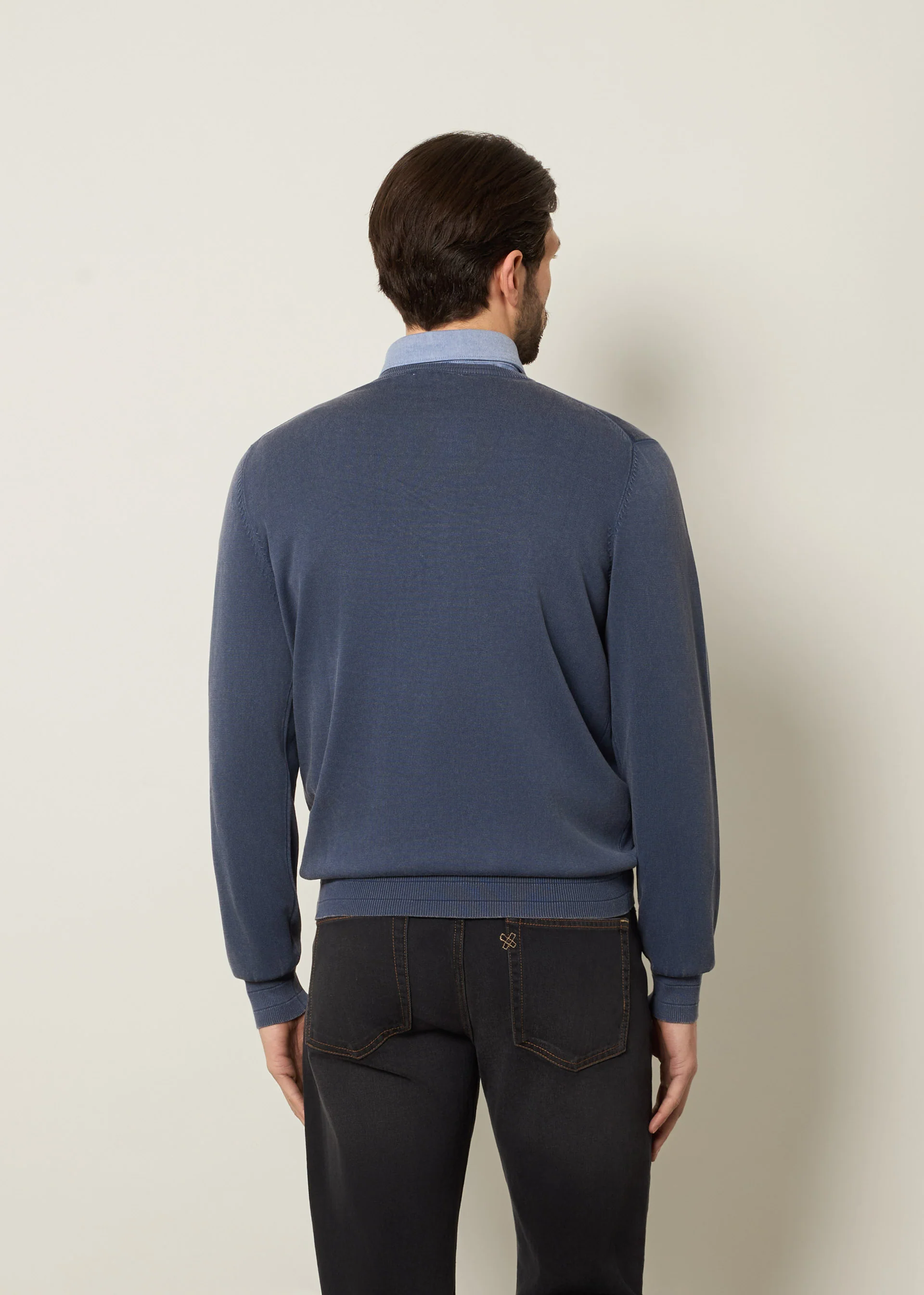 Pullover in puro cotone stone wash - Image 18