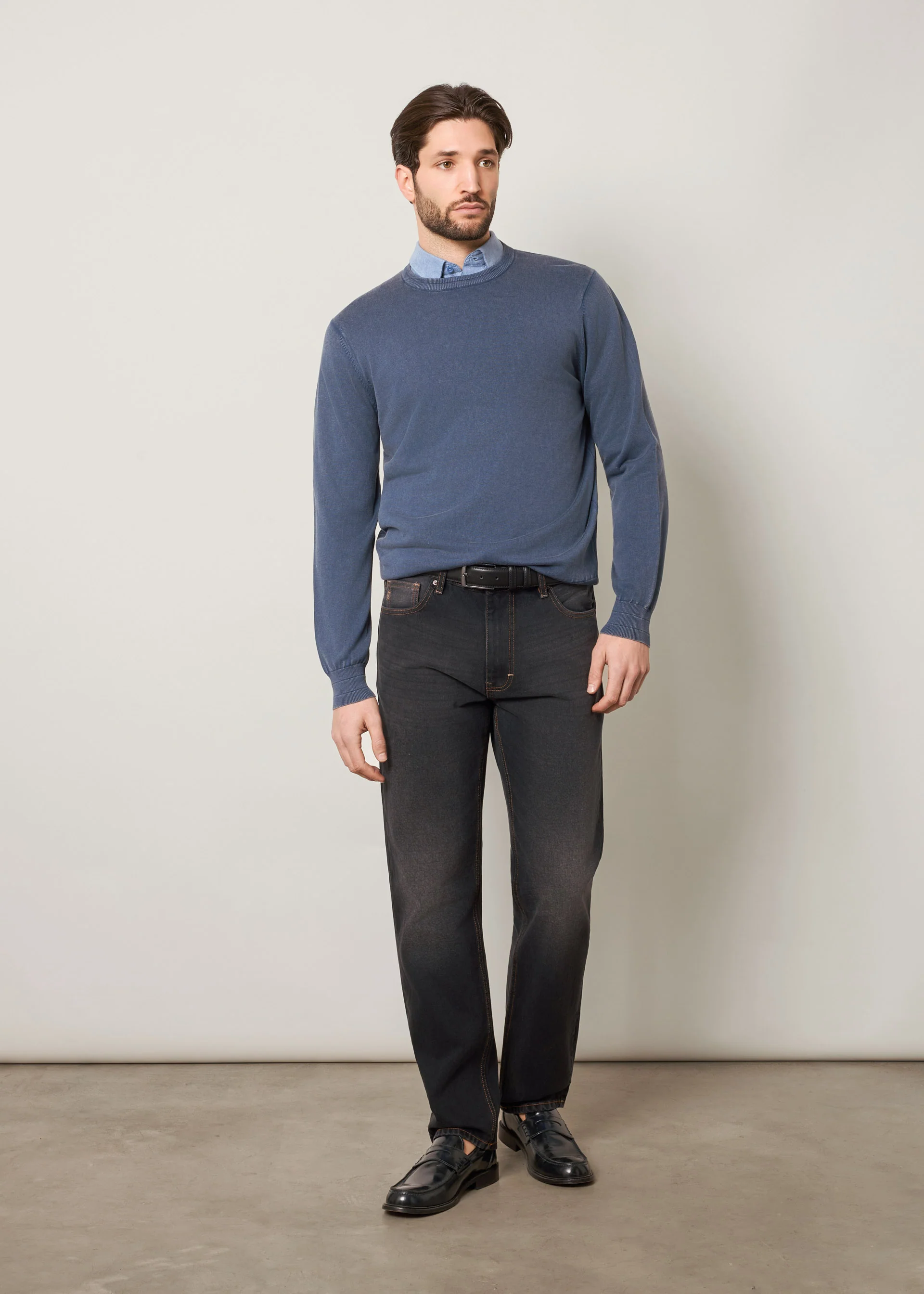 Pullover in puro cotone stone wash - Image 19