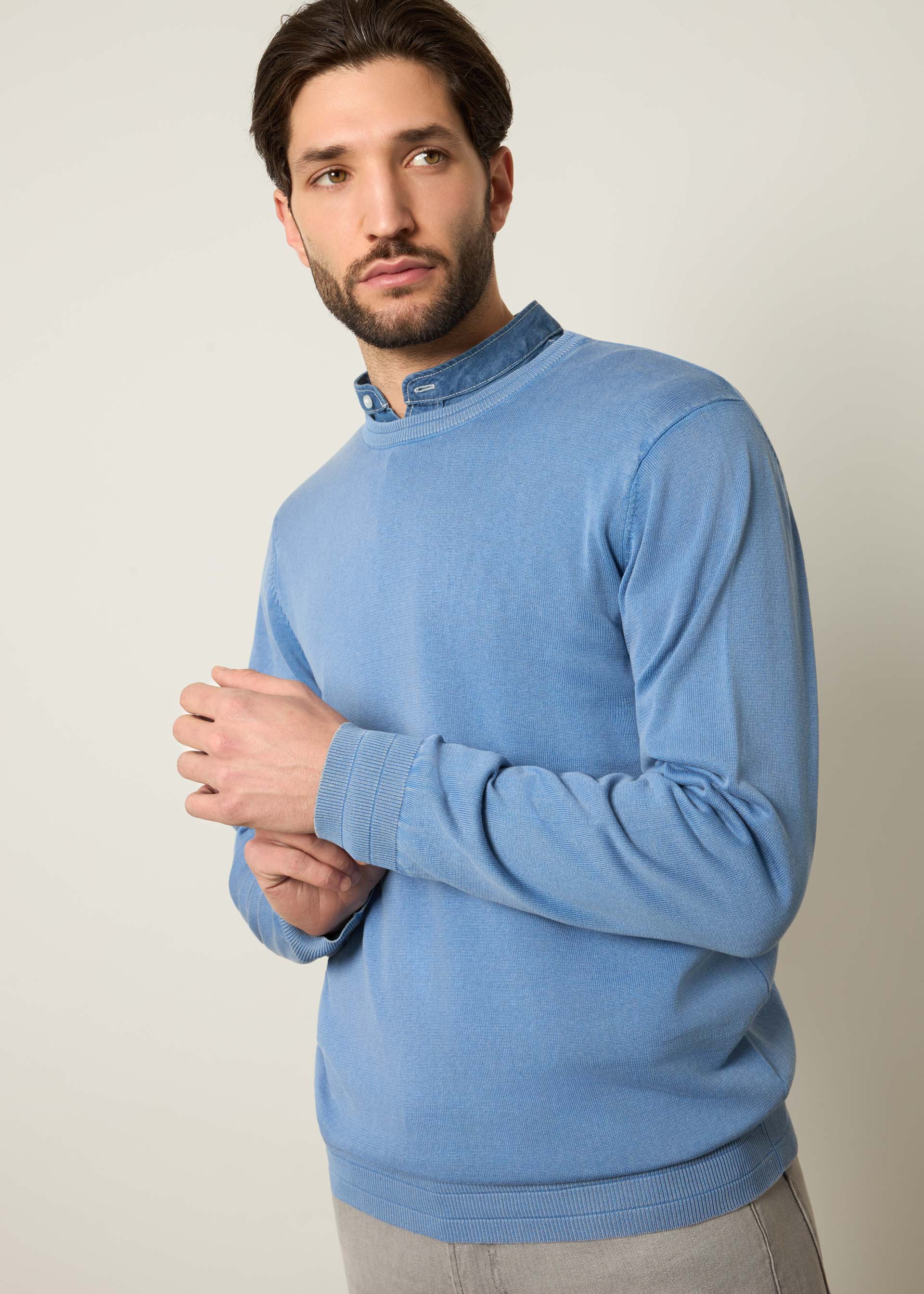 Pullover in puro cotone stone wash - Image 21