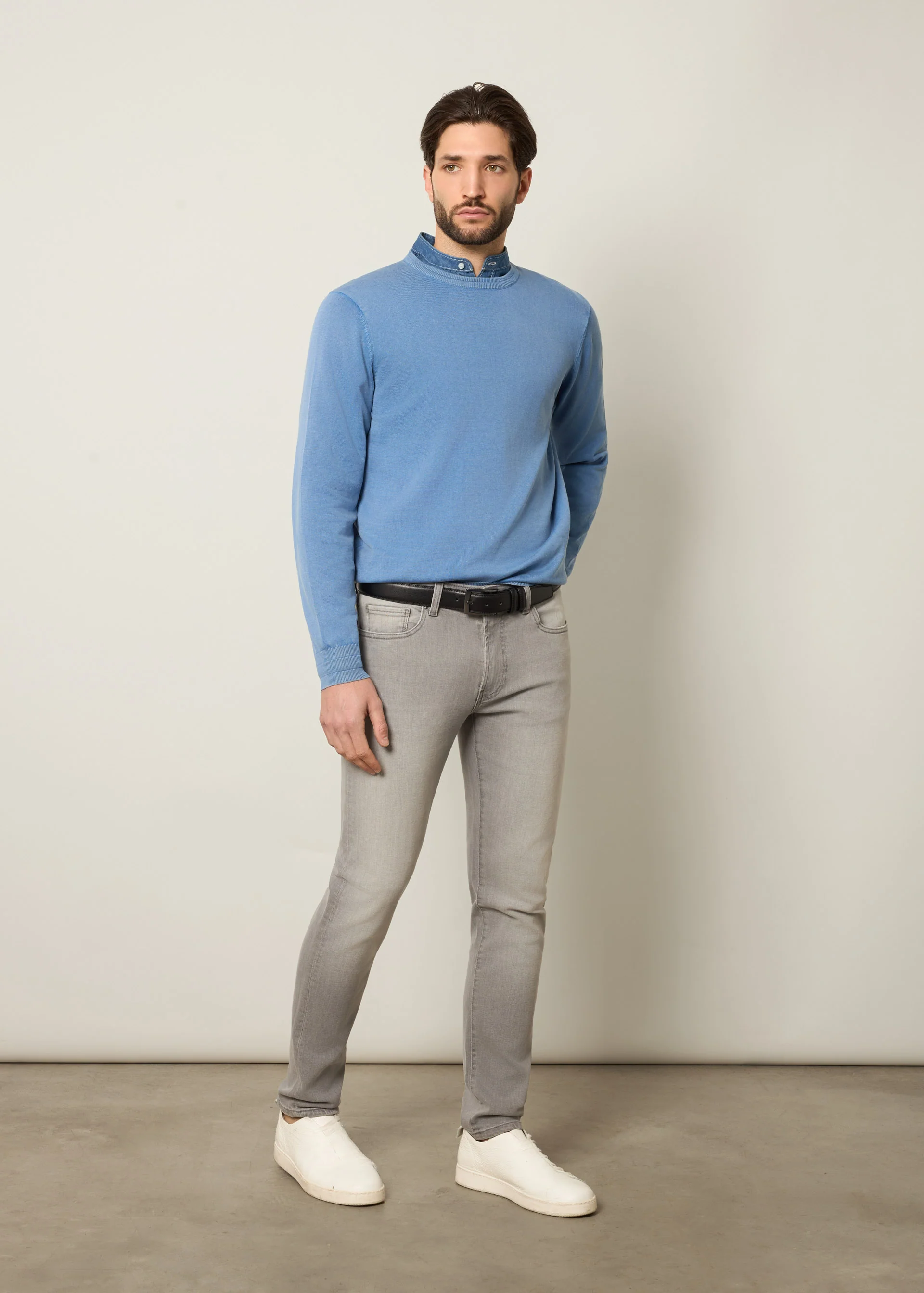 Pullover in puro cotone stone wash - Image 24