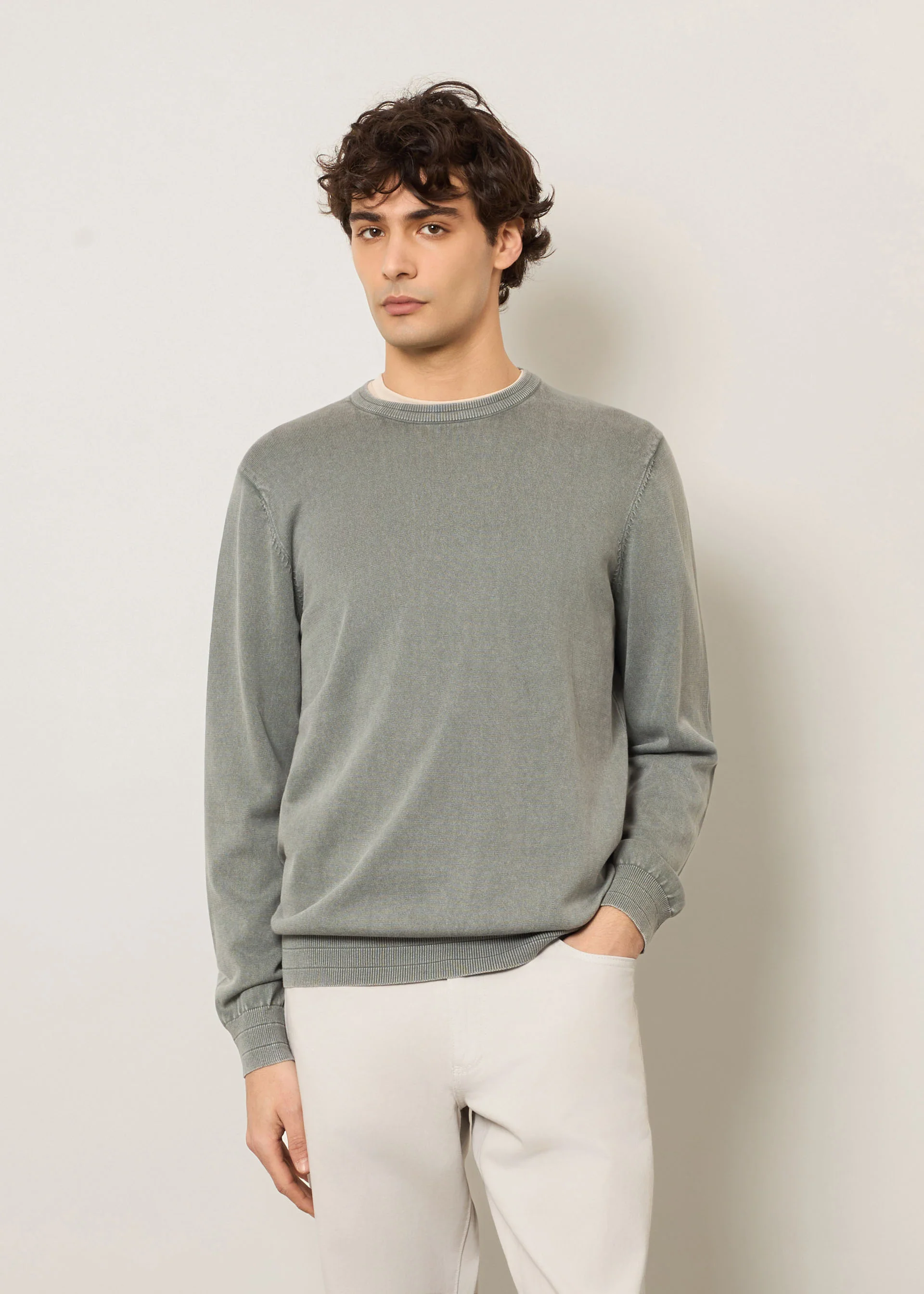 Pullover in puro cotone stone wash - Image 32