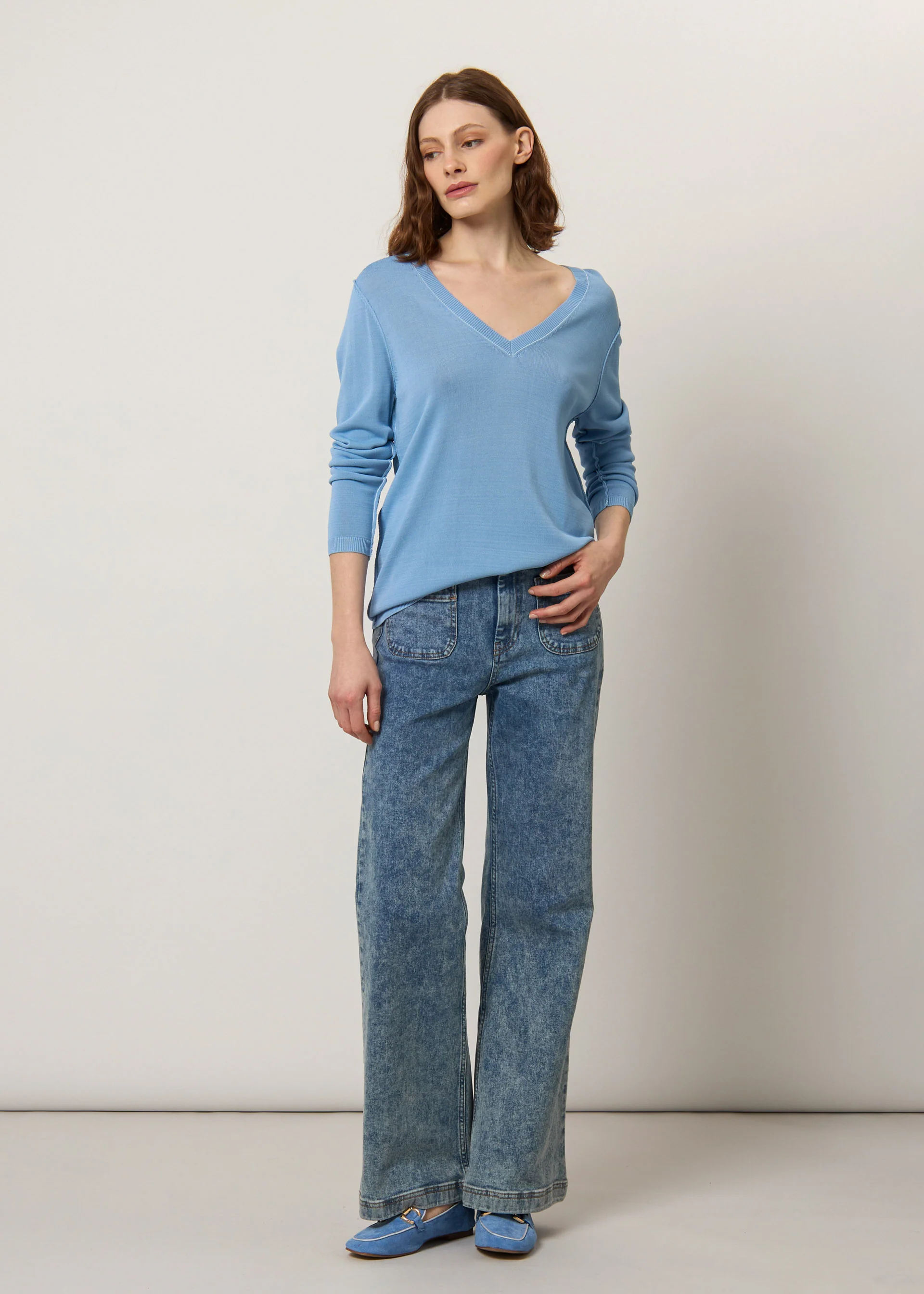 Pullover scollo a V