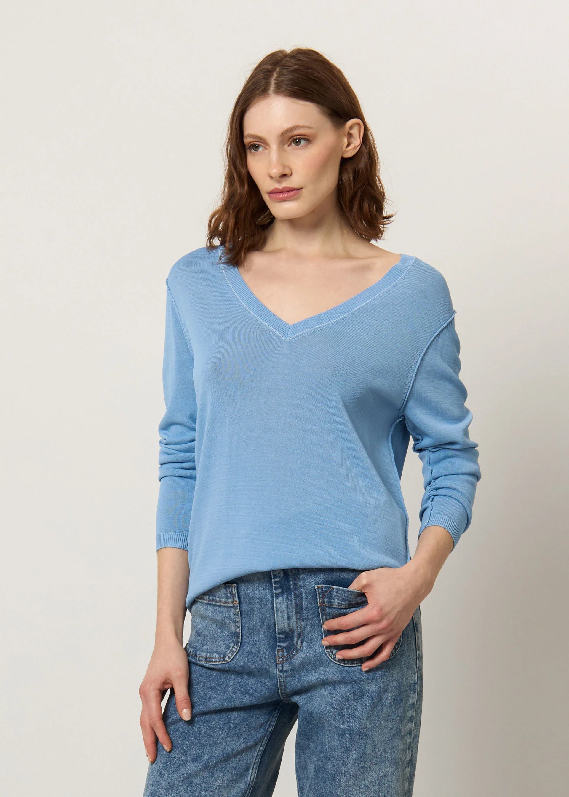 Pullover scollo a V - Image 2