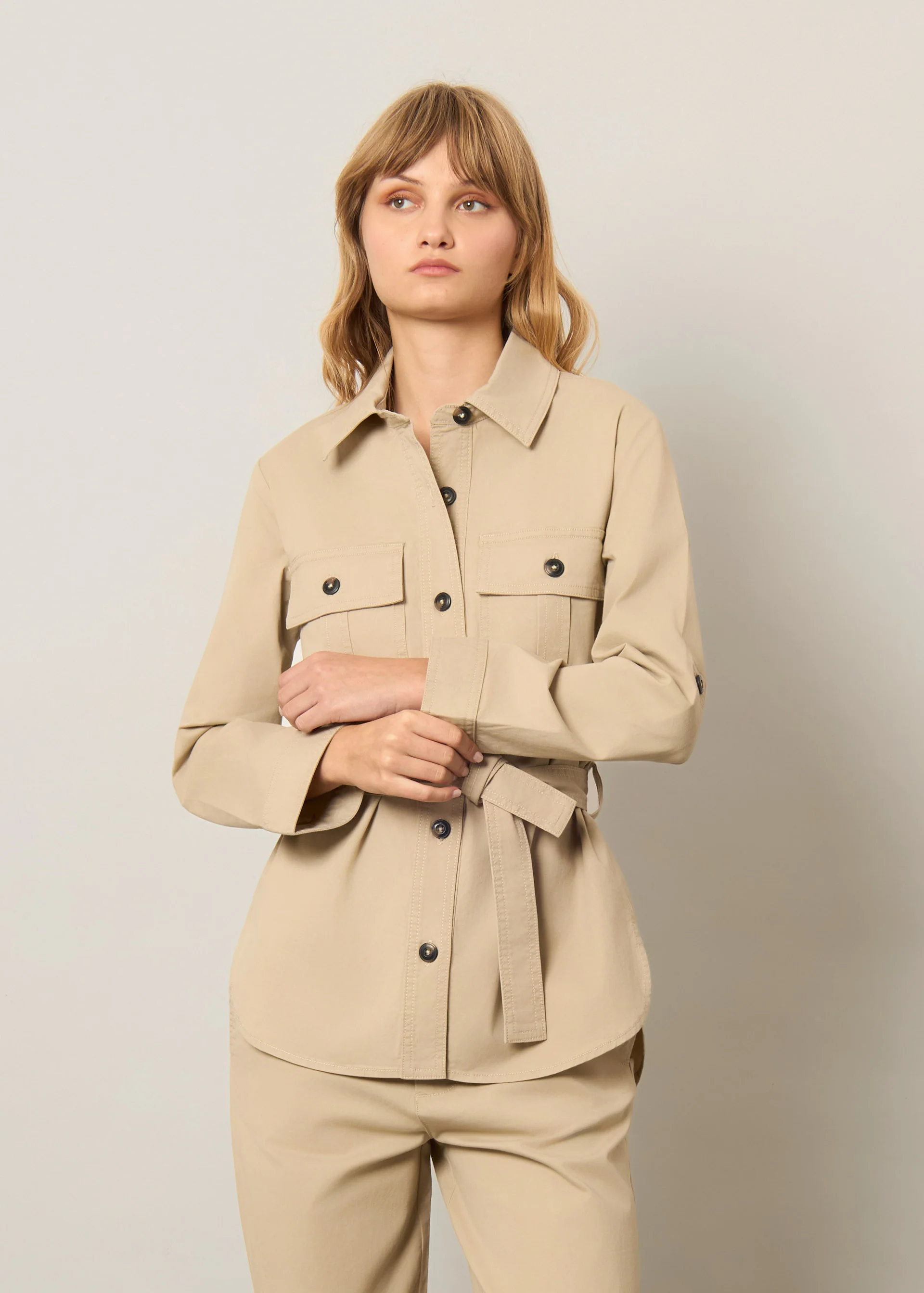 Sahariana in cotone stretch - Image 3