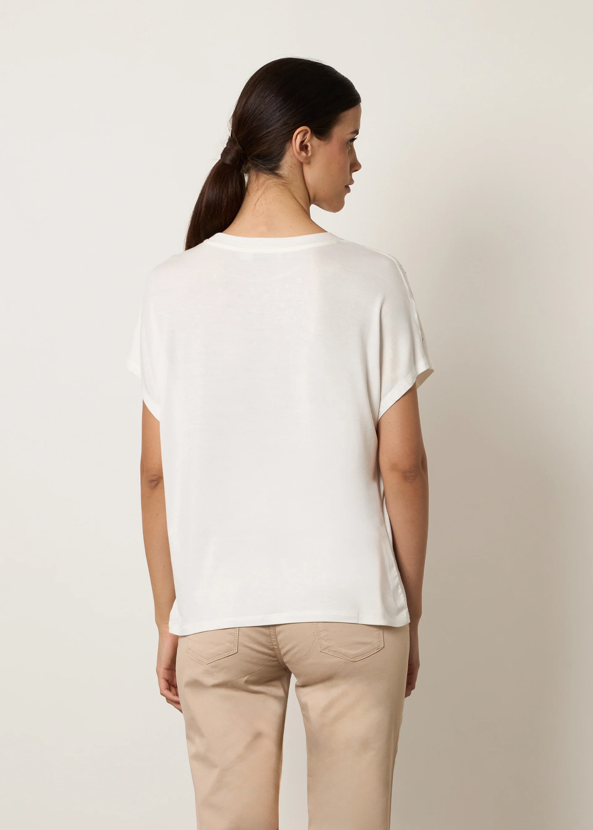 T-shirt boxy con strass - Image 6