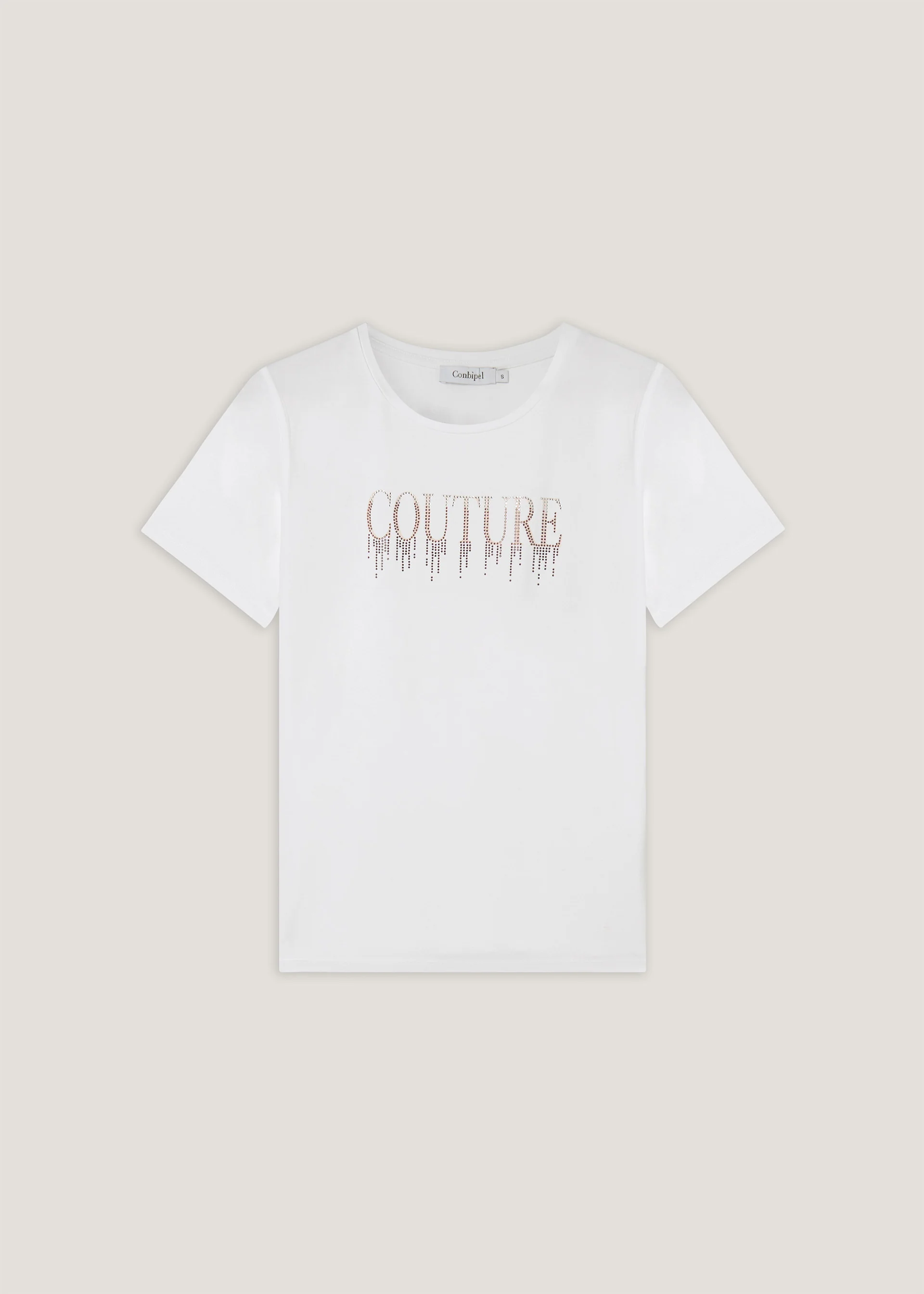 T-shirt in cotone con strass - Image 5