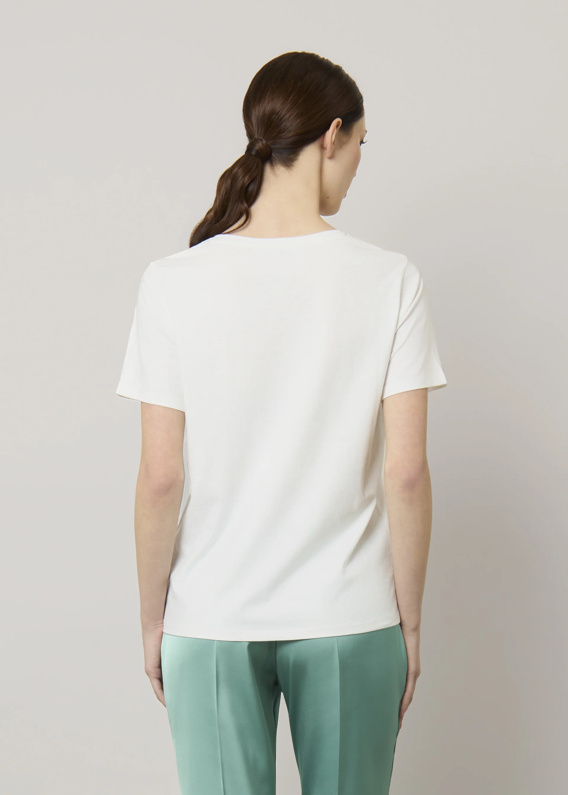 T-shirt in cotone con strass - Image 3