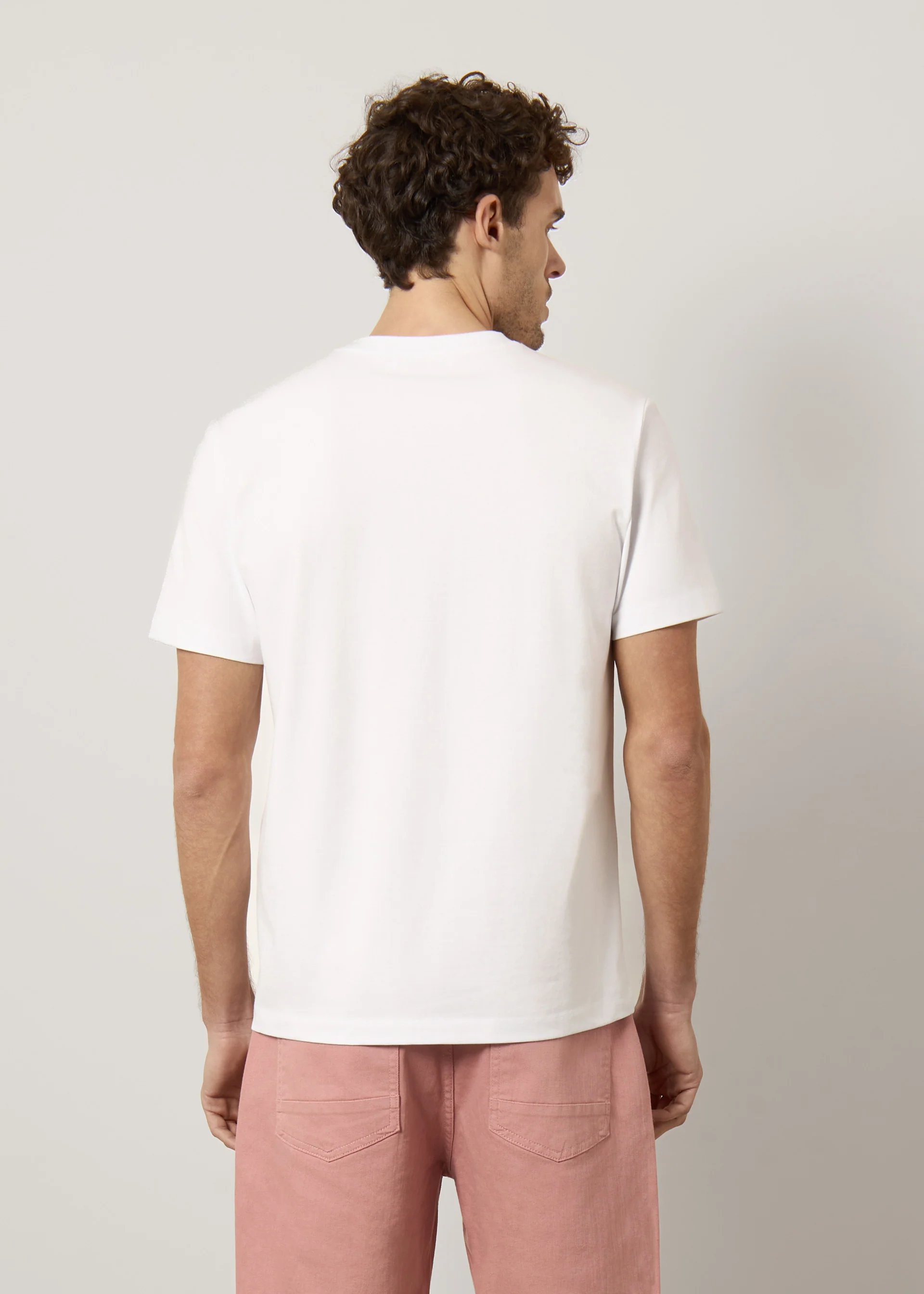 T-shirt in cotone stretch con taschino - Image 3