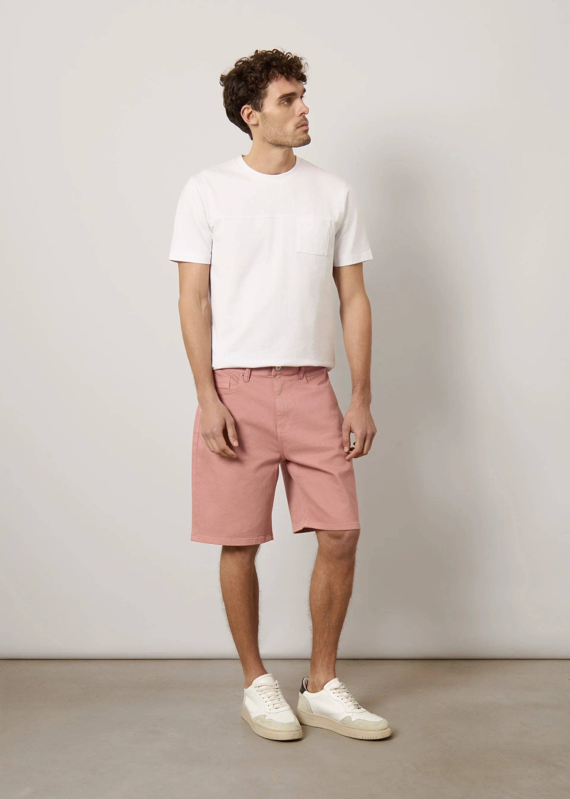 T-shirt in cotone stretch con taschino - Image 4
