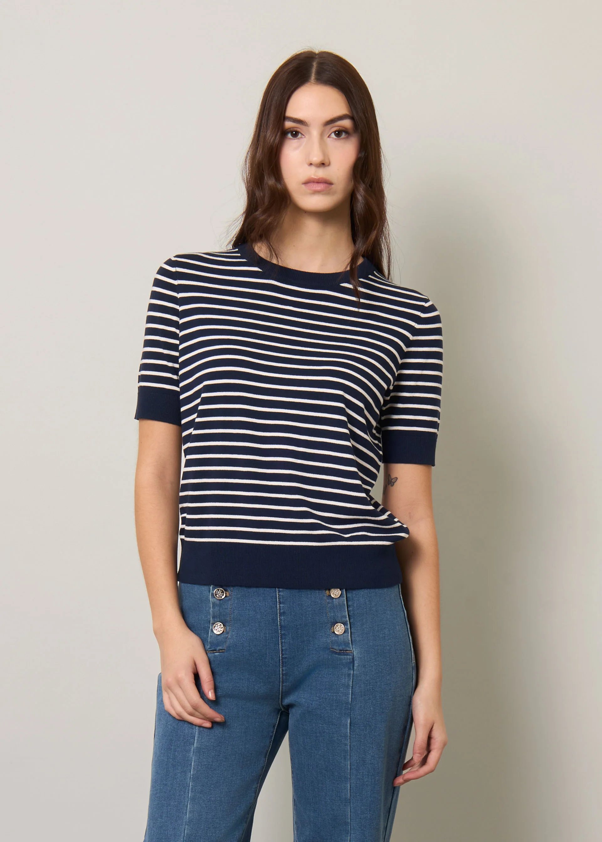 T-shirt in maglia a righe - Image 7