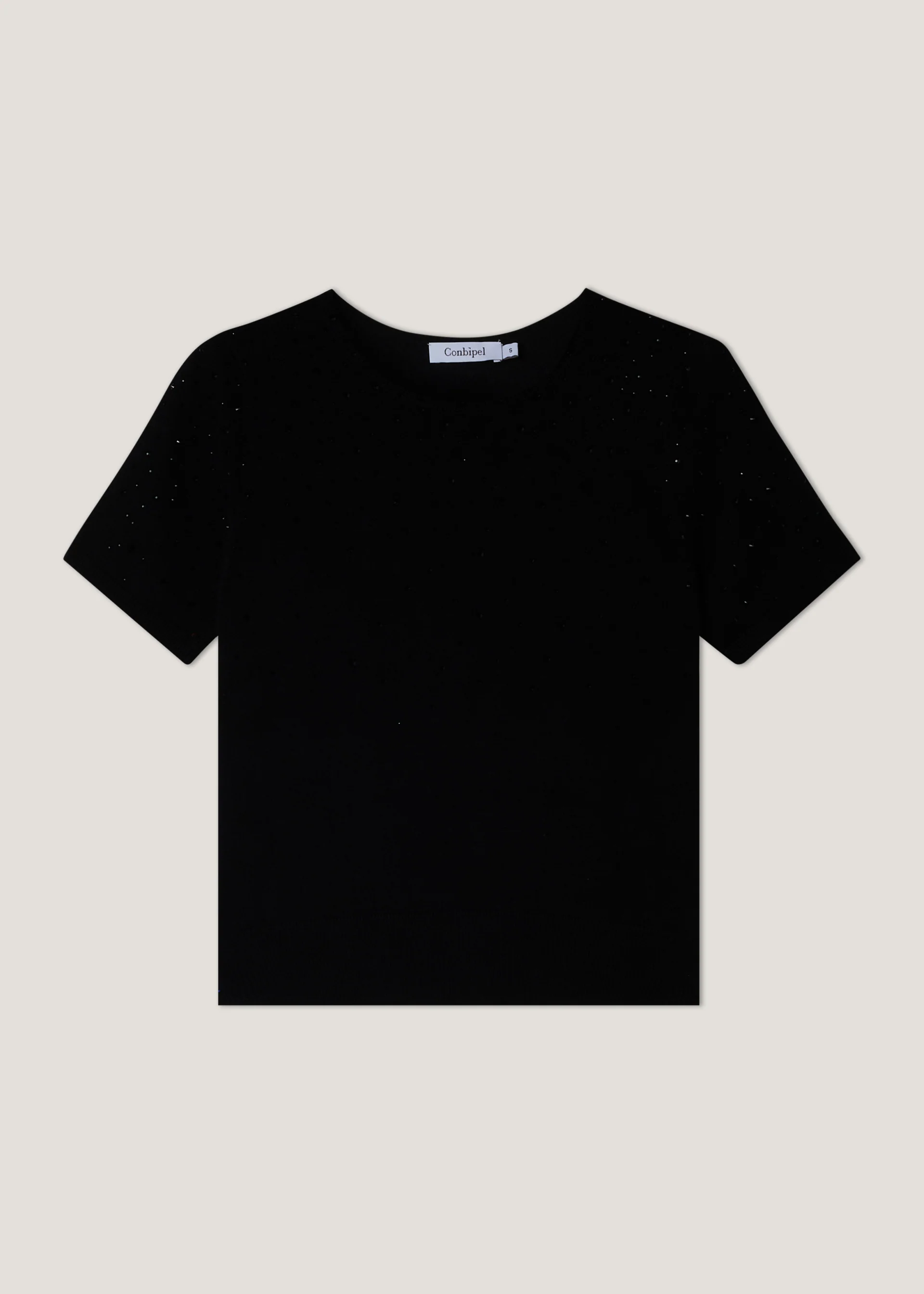T-shirt in maglia con strass - Image 5